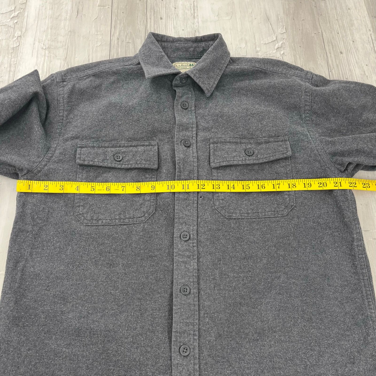 L.L. Bean L.L. Bean Dark Gray Cotton Button Up Shirt Tall Size US M / EU 48-50 / 2 - 7 Thumbnail