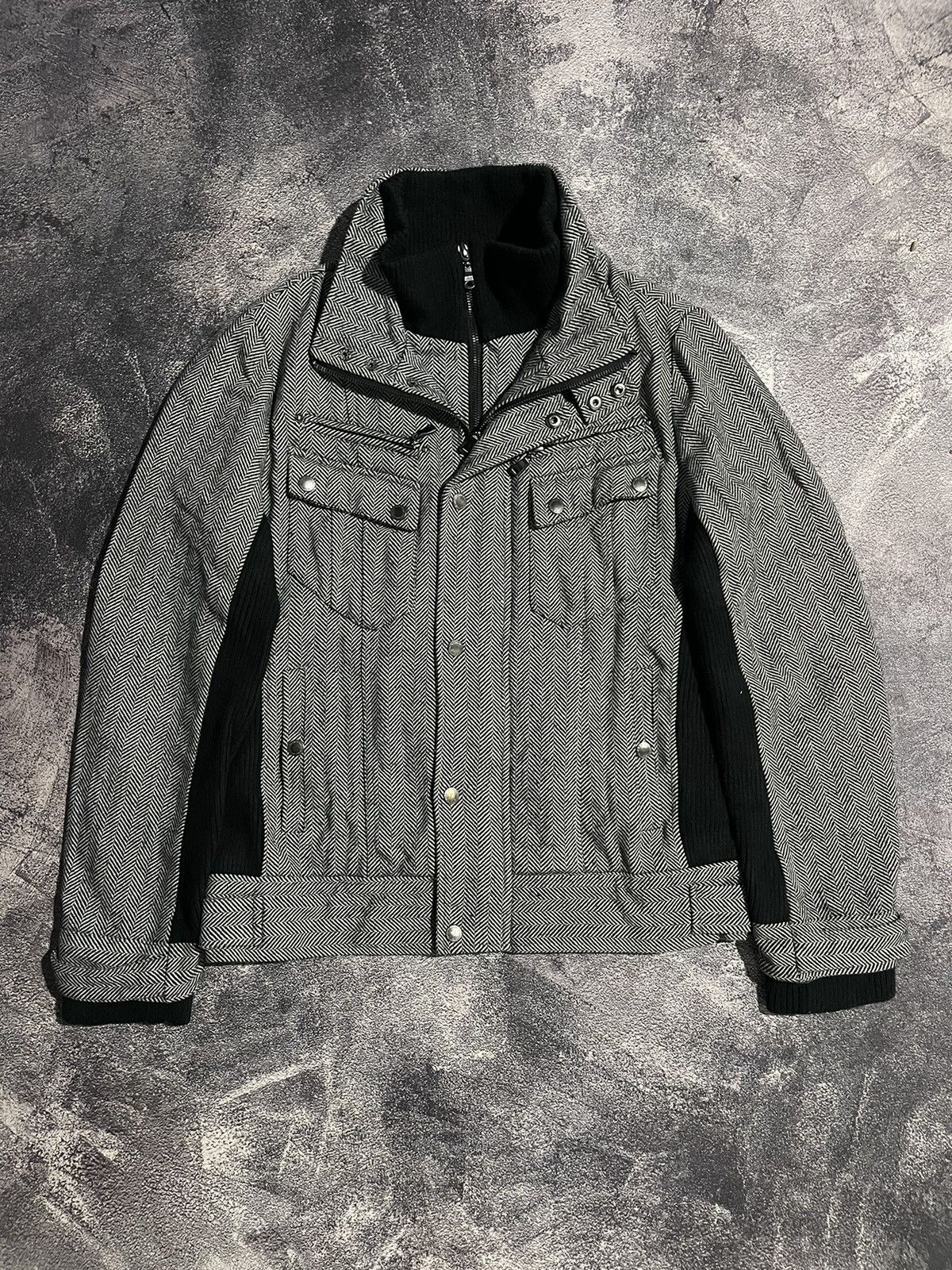 semanticdesign Semanticdesign Double Zipper Wool Jacket Vkei Style Size US L / EU 52-54 / 3 - 7 Thumbnail