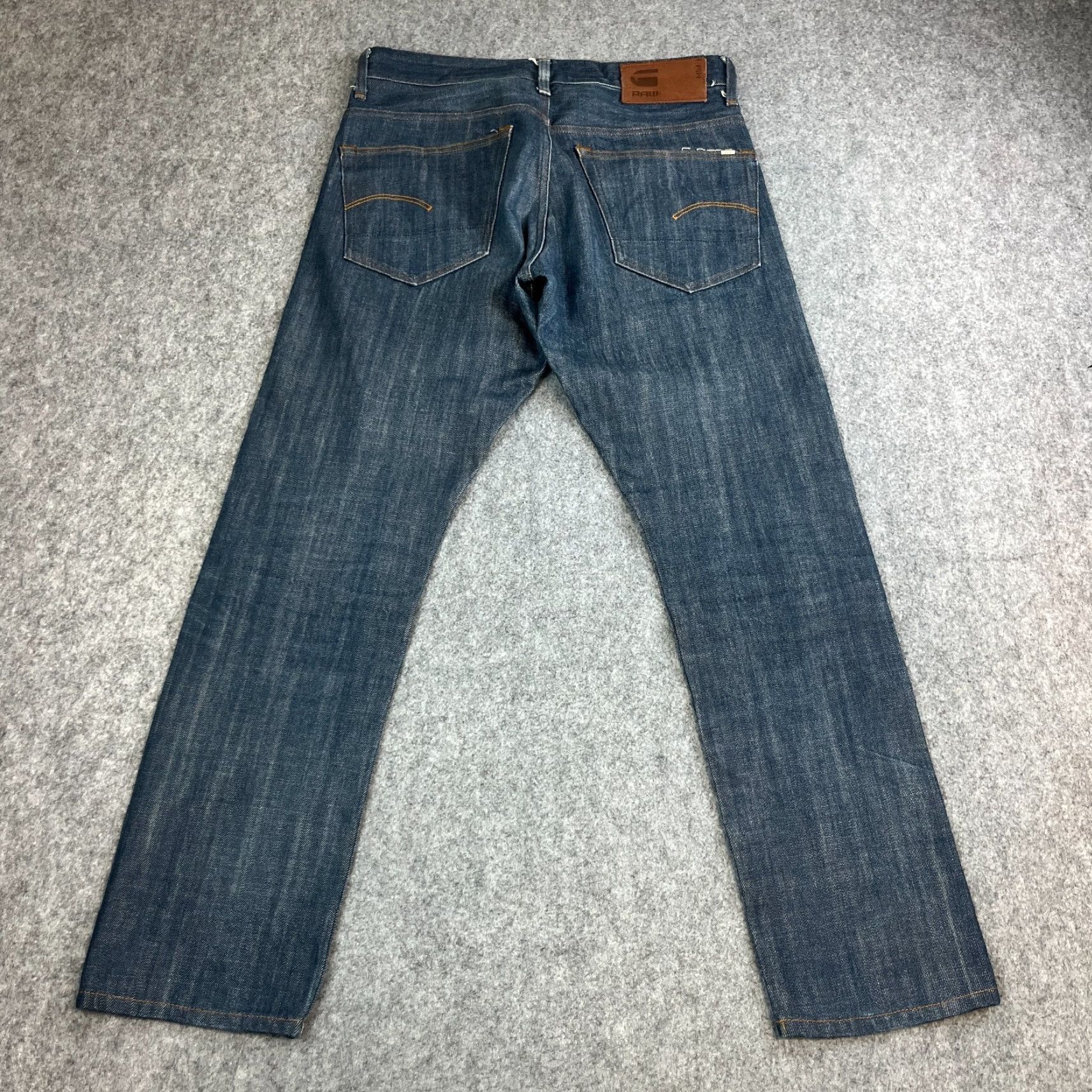 G-Star G Star Jeans Regular Tapered 32 30 Dark Wash Blue Chambray 100% Cotton Men Regular Jeans Size US 32 / EU 48 - 2 Thumbnail