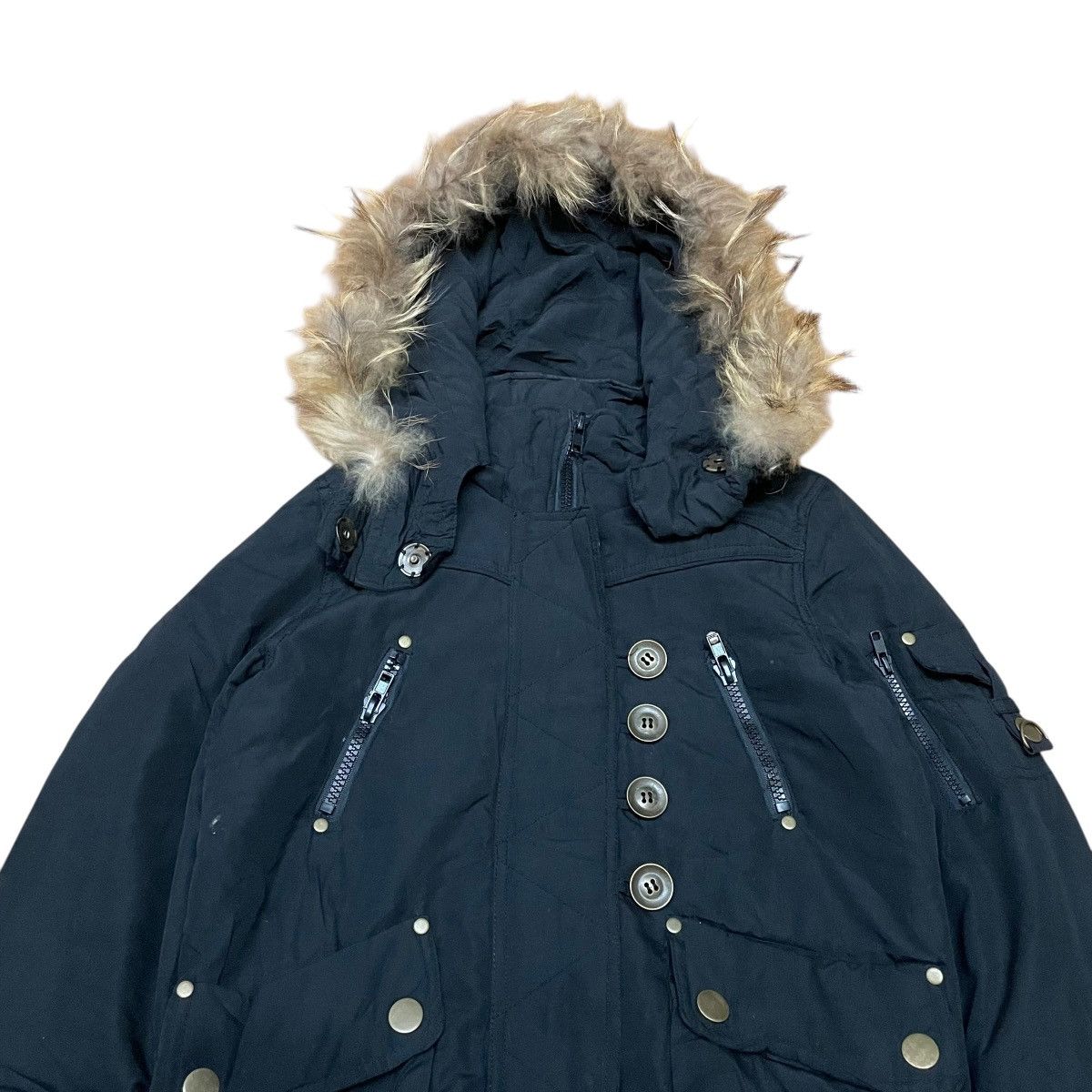14th Addiction Spiral Girl Raccoon Fur Vkei Style Jacket Size US M / EU 48-50 / 2 - 3 Thumbnail