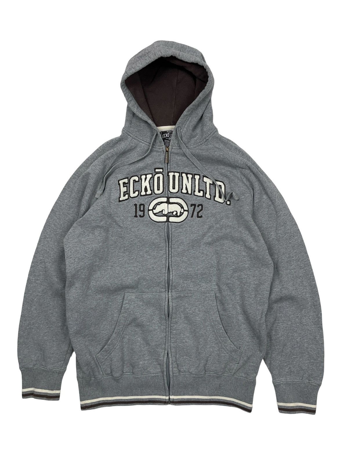 Ecko Unltd. Vintage Ecko Unltd. Puffed Logo Rhino Zip Hoodie Size US M / EU 48-50 / 2 - 1 Thumbnail