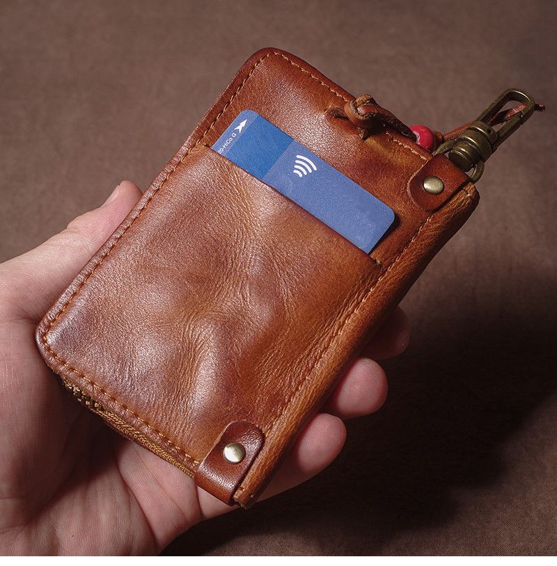Japanese Brand Key Card Organizer Leather Bag Size ONE SIZE - 5 Thumbnail