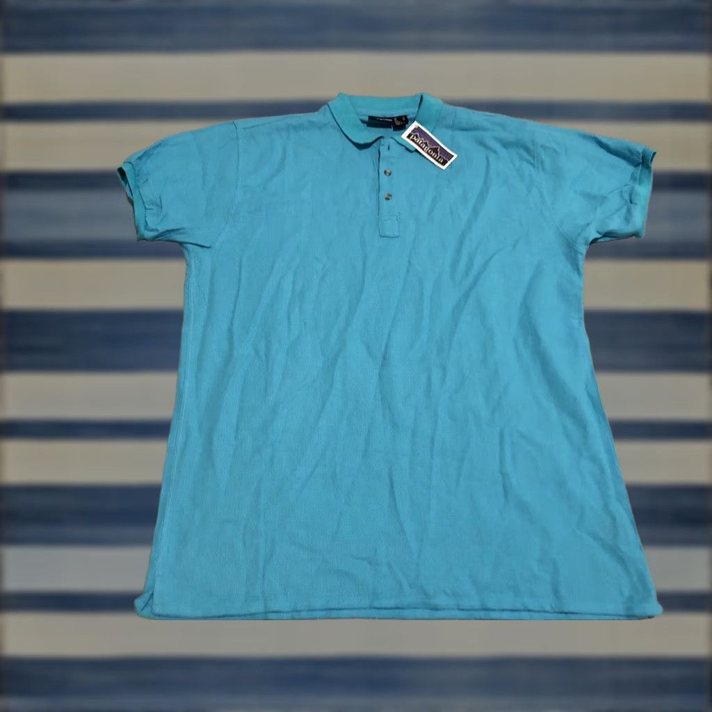 Patagonia VINTAGE Patagonia Polo Shirt Mens Large NWT Turquoise Cotton 1986 Polo Shirt Mens Large TS? Size US L / EU 52-54 / 3 - 1 Thumbnail