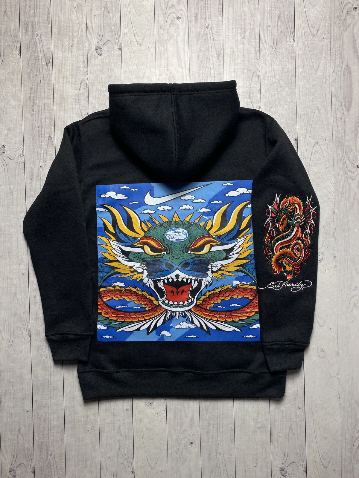 Ed Hardy Vintage Ed Hardy hoodie logo rare custom size M,L Size US M / EU 48-50 / 2 - 2 Thumbnail
