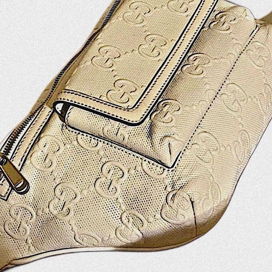 Gucci Authentic Gucci Pre-Fall ‘23 White Jumbo GG Leather Belt Bag Size ONE SIZE - 2 Thumbnail