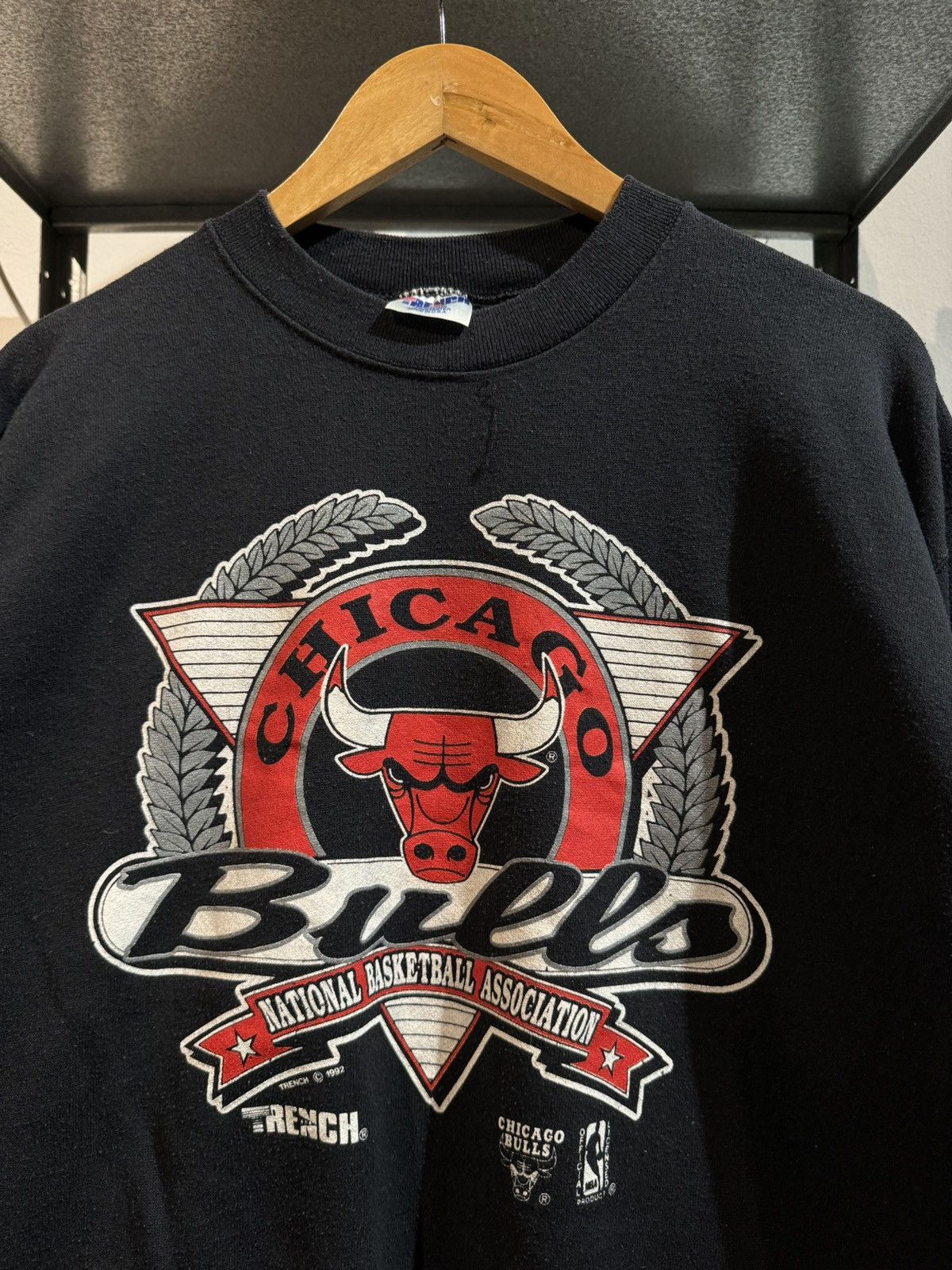 NBA Vintage 90s Chicago Bulls 1992 Black Crewneck Sweatshirt Size US L / EU 52-54 / 3 - 2 Thumbnail