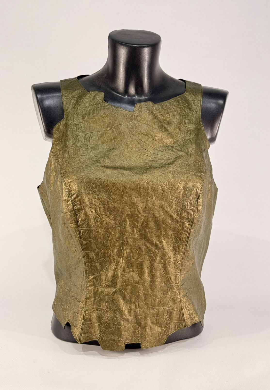 Thierry Mugler Archive Thierry Mugler Metallic Croc Leather Top Size M / US 6-8 / IT 42-44 - 1 Thumbnail