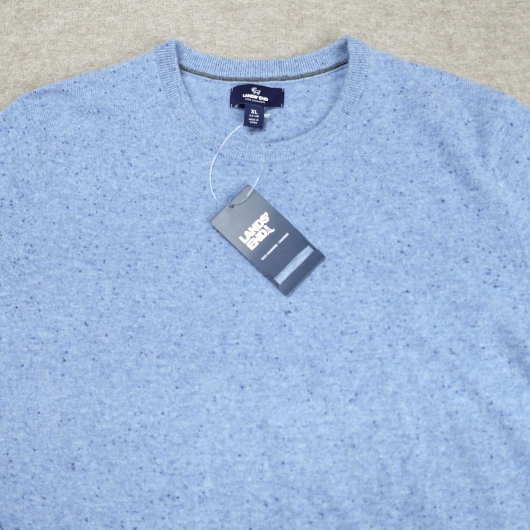 Lands' End Lands' End Mens Sweater XL Blue Solid Full Zip 100% Cashmere NEW Size US XL / EU 56 / 4 - 2 Thumbnail