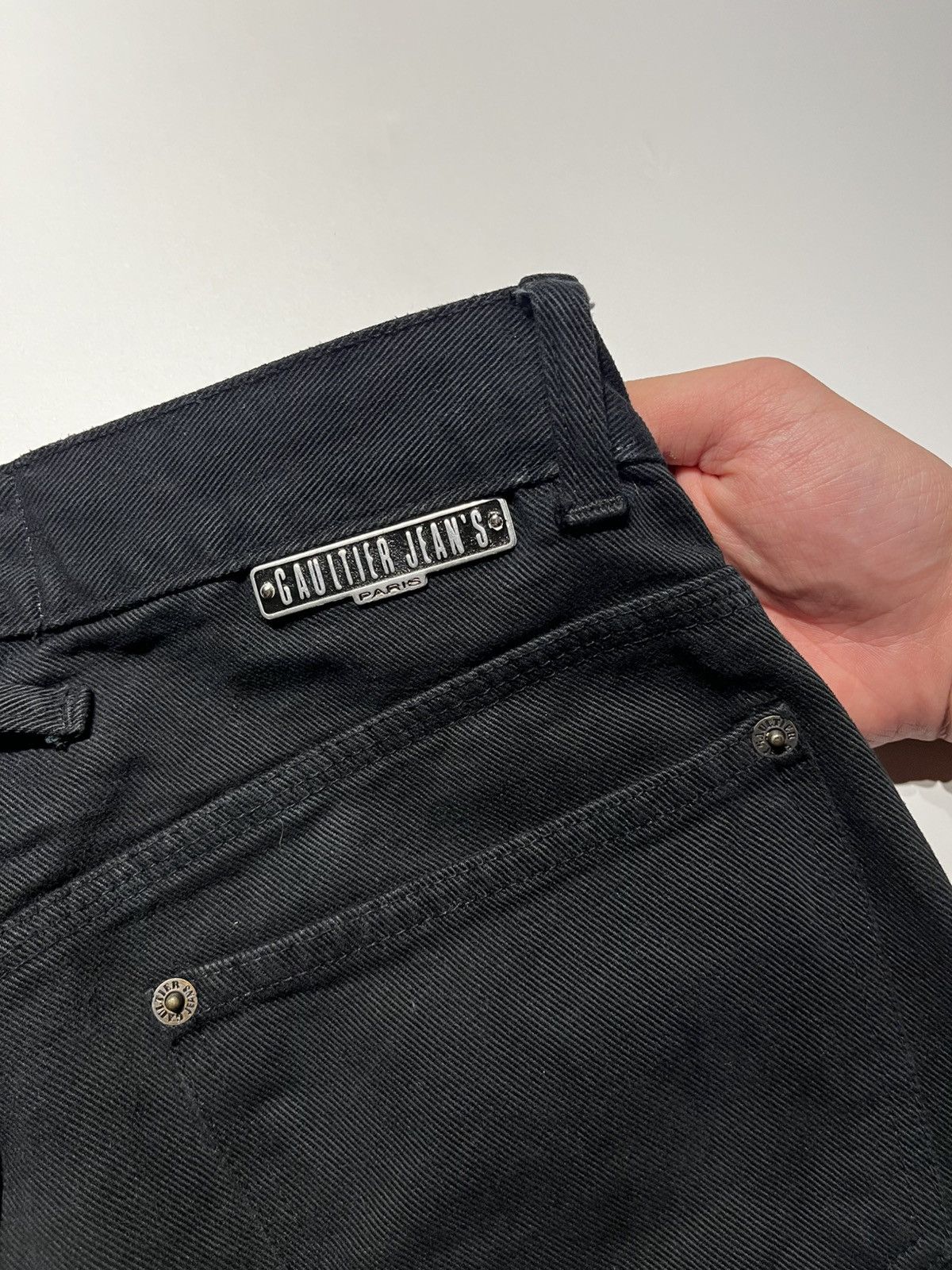 Jean Paul Gaultier 90s Jean Paul Gaultier Jean’s Black Denim Jeans Size US 29 - 4 Thumbnail