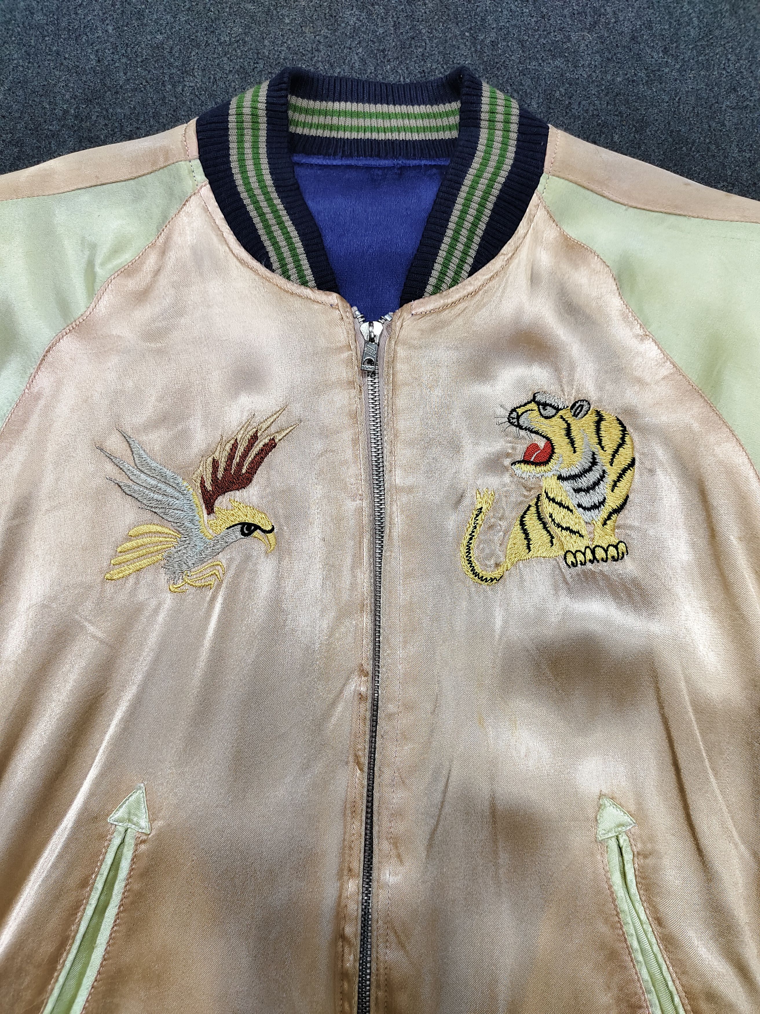Japanese Brand 🇯🇵 Vtg Geisha Embroidered Rayon Reversible Sukajan Size US S / EU 44-46 / 1 - 6 Thumbnail