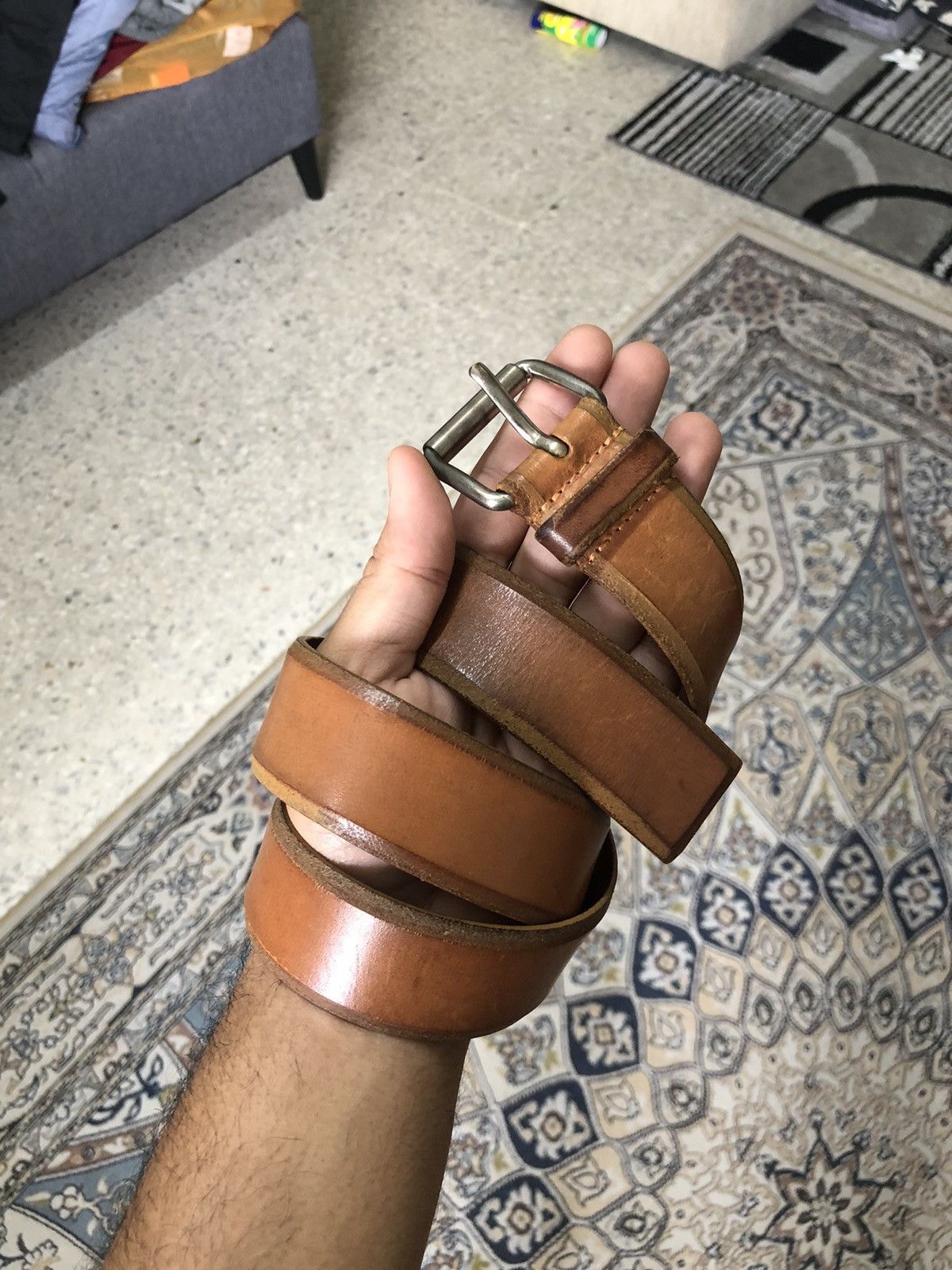 Jil Sander Vintage Jil Sander Brown Leather Belt Size ONE SIZE - 3 Thumbnail