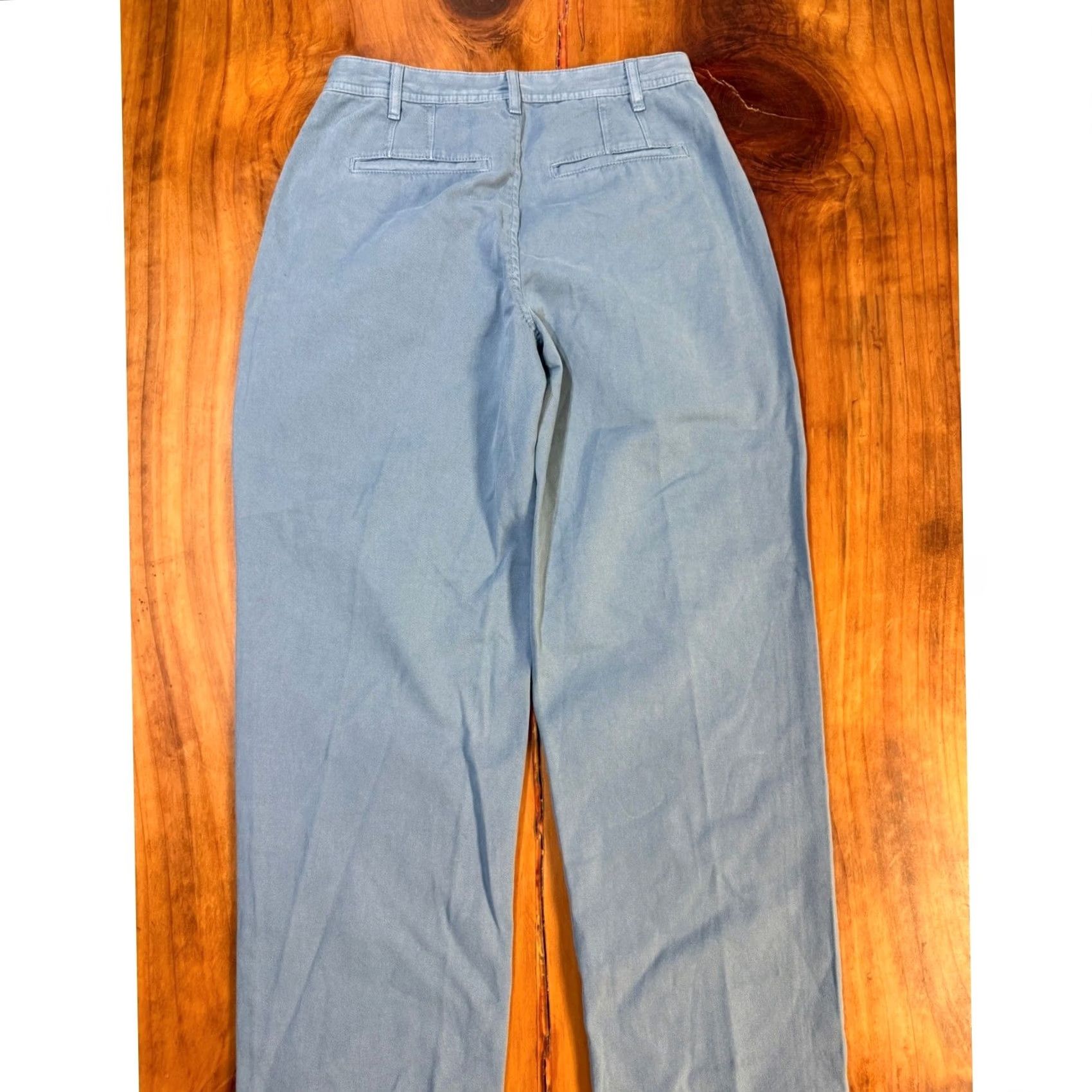 Free People Free People Womens Pants - Blue Chino Pleated High Rise Casual Size 26" / US 2 / IT 38 - 6 Thumbnail