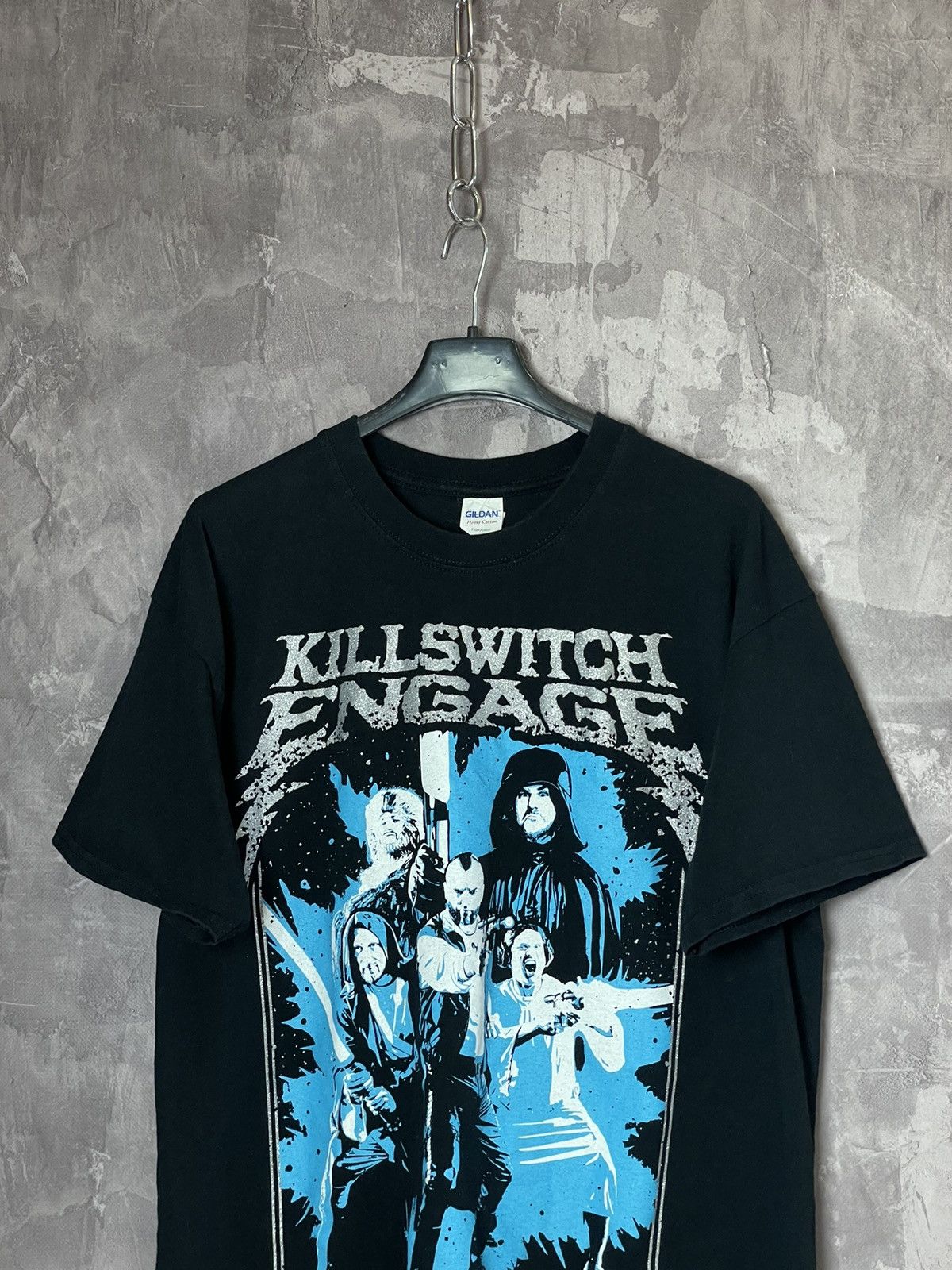 Band Tees × Vintage Vintage Killswitch Engage Metalcore Band Tee Skull T-Shirt Size US L / EU 52-54 / 3 - 2 Thumbnail