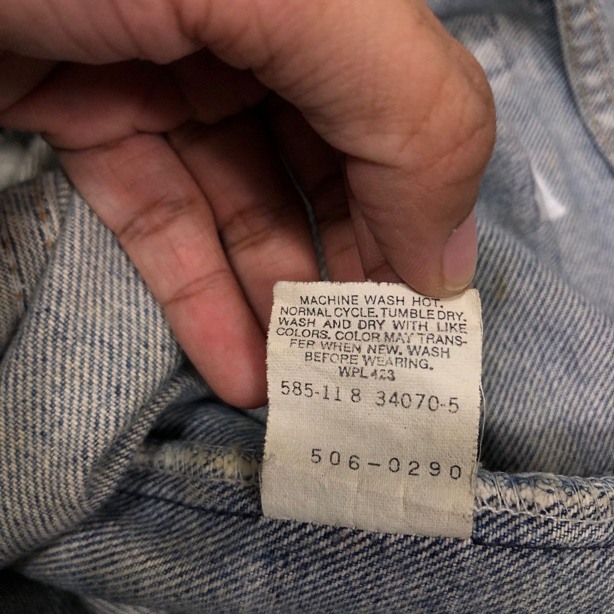 Levi's 🔥VINTAGE DISTRESSED DENIM JEANS LEVI’S MADE IN USA Size US 34 / EU 50 - 24 Thumbnail