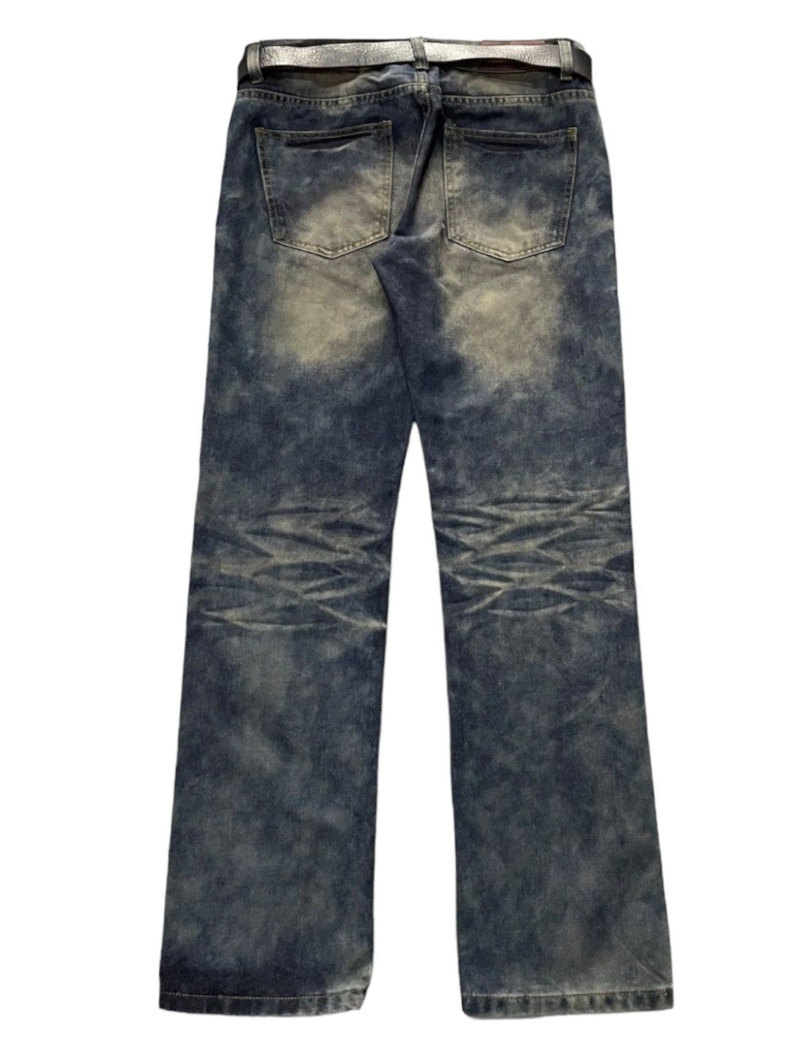Japanese Brand × Vintage Vintage Martin Kustom Evil Dark Side Denim Leather Belt Size US 34 / EU 50 - 2 Thumbnail