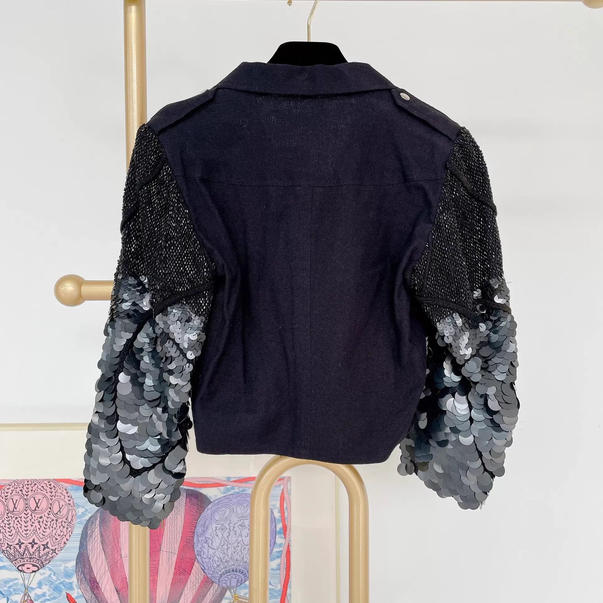 Aje Aje Black Sequin Jacket Size 6 Pre-owned Size M / US 6-8 / IT 42-44 - 2 Thumbnail