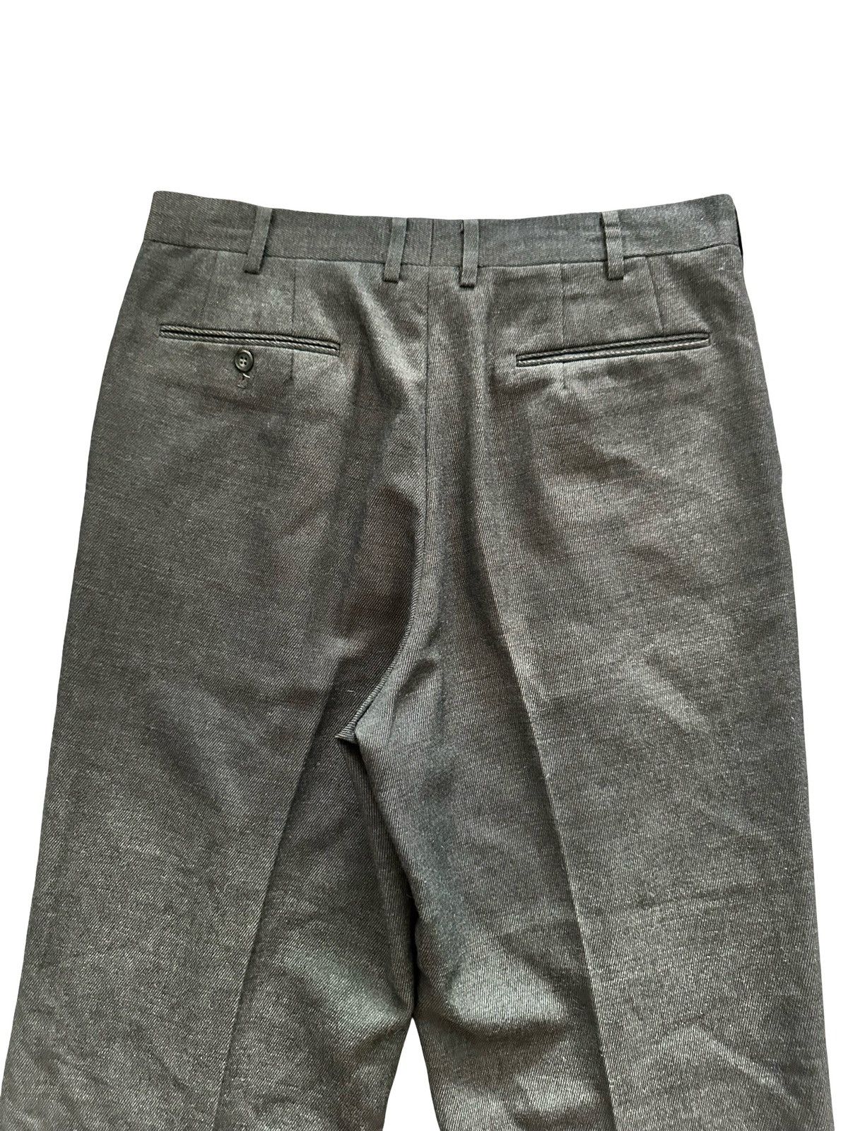 Japanese Brand Vintage Bellumore Wool Alpaca Pleated Trousers Grey Size US 33 - 5 Thumbnail