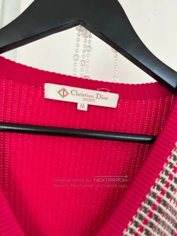 Dior Dior Red Women's Sweater with V. Size M / US 6-8 / IT 42-44 - 2 Thumbnail