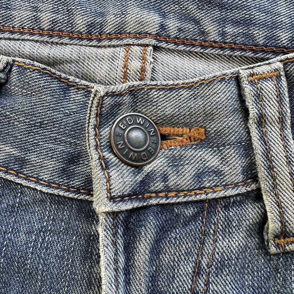 Japanese Brand Vintage Edwin 503 Sick Distressed Faded Denim Jean Pant W32 Size US 32 / EU 48 - 6 Thumbnail