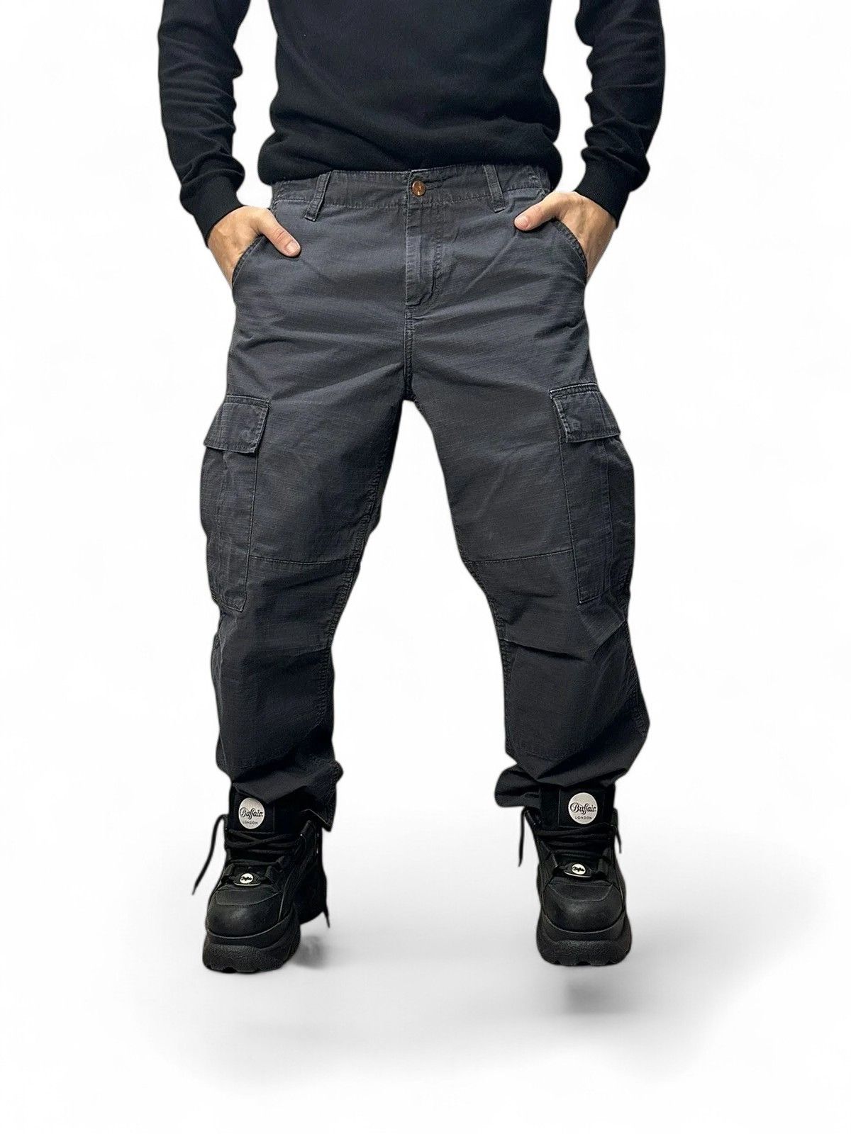 Carhartt Y2K Carhartt Blue Heavy Work Pants Utility Streetwear Size US 32 / EU 48 - 15 Thumbnail