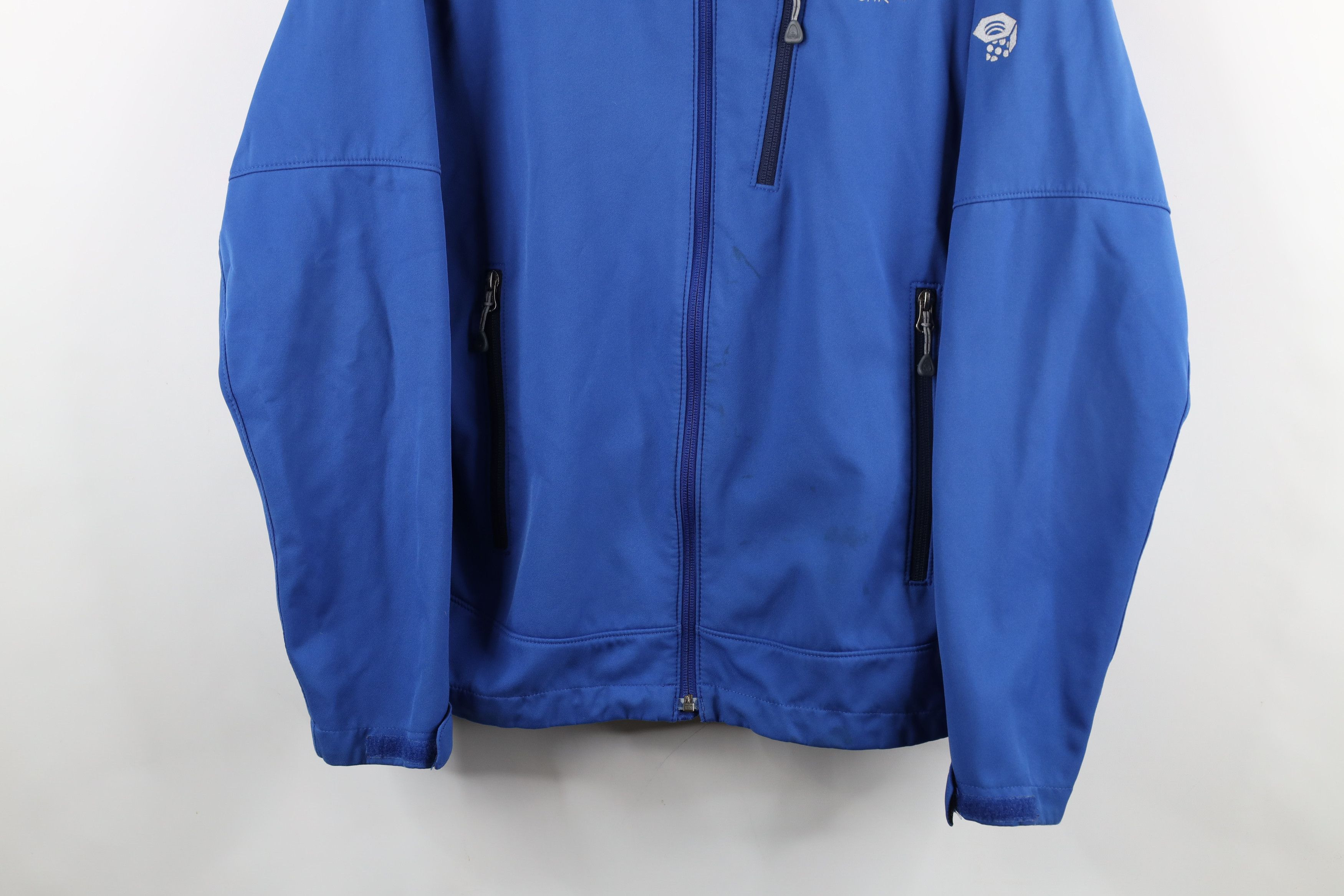 Mountain Hardwear × Vintage Vintage Mountain Hardwear Hooded Soft Shell Jacket Blue Size US L / EU 52-54 / 3 - 3 Thumbnail