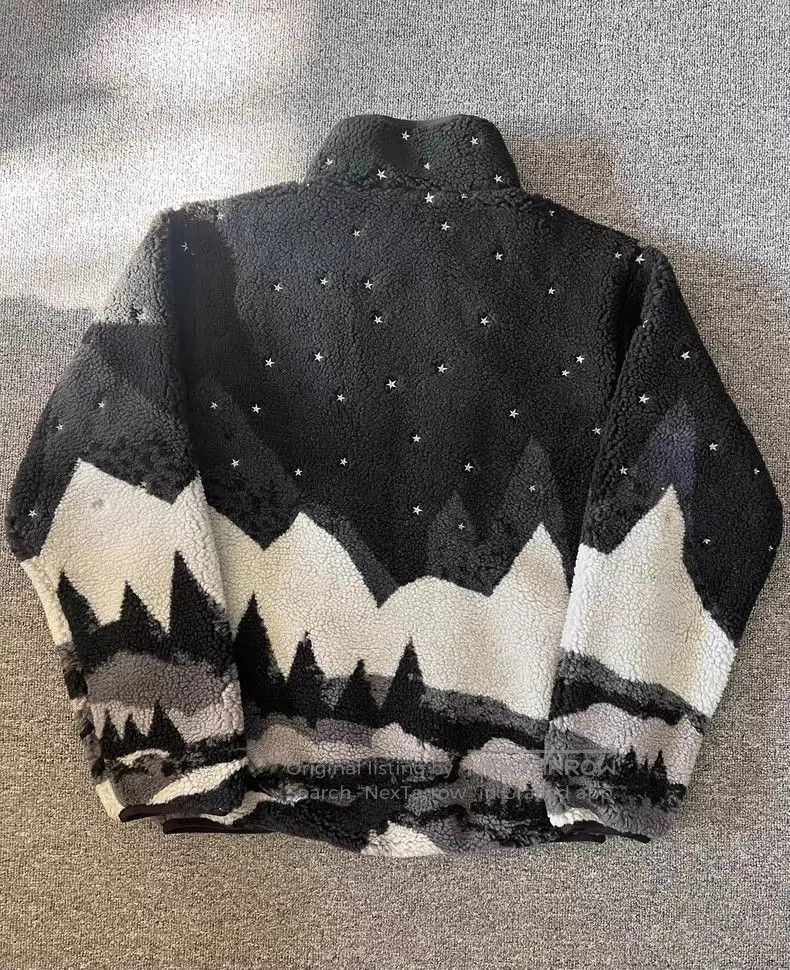 Palace Black Mountain & Star Print Fleece Jacket. Size US M / EU 48-50 / 2 - 5 Thumbnail