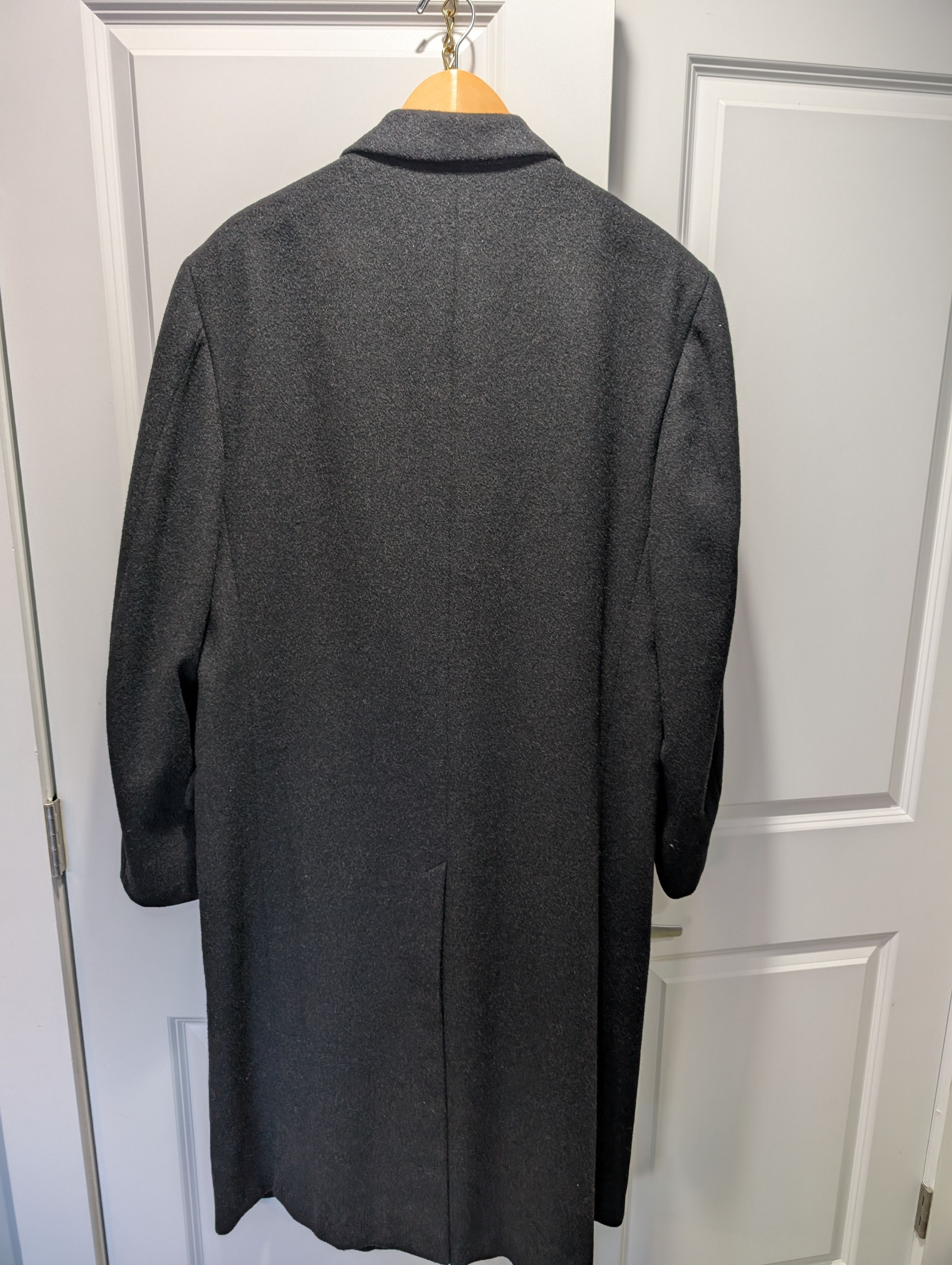 Brooks Brothers Makers 44R Charcoal Double Breasted Wool Overcoat Size US L / EU 52-54 / 3 - 3 Thumbnail