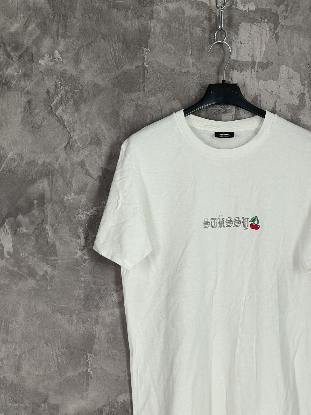 Stussy × Vintage Basic Stussy Logo Cherry Y2K T-Shirt Size US S / EU 44-46 / 1 - 3 Thumbnail