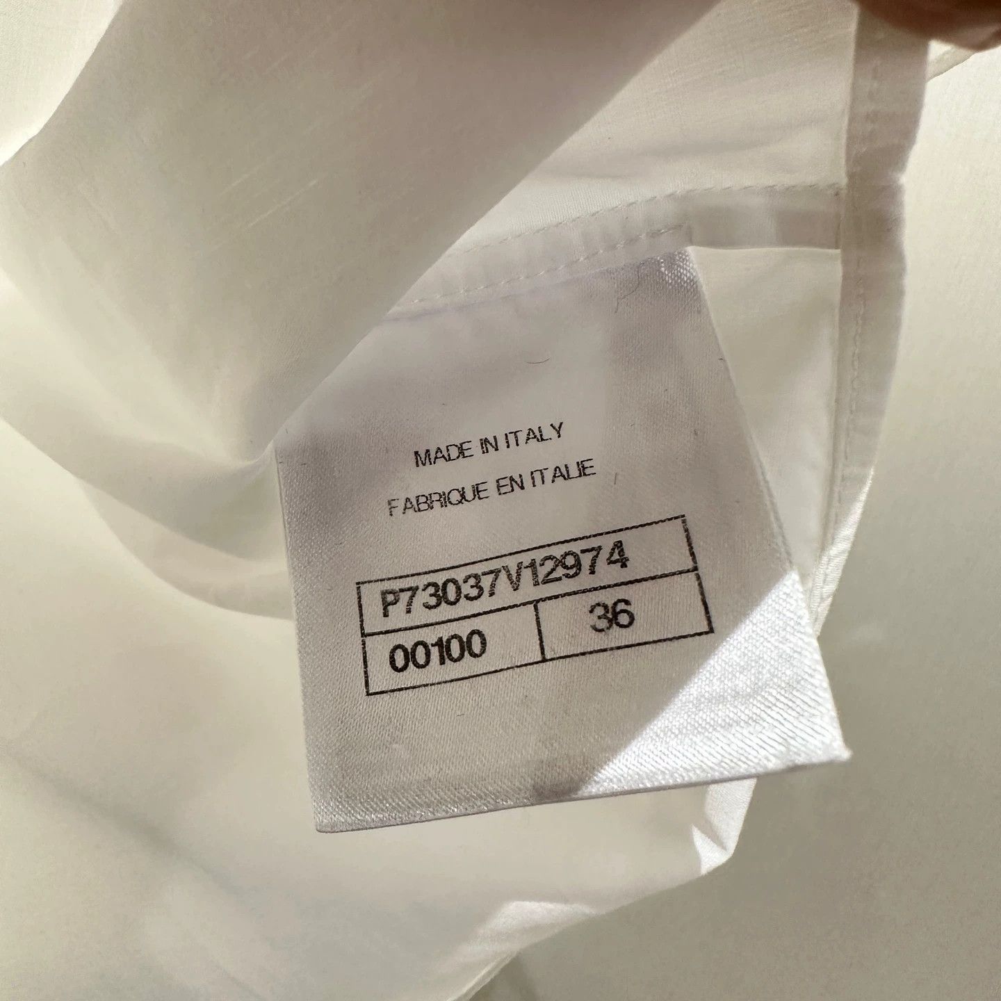 Chanel Chanel Women's 22A may214 Ruffle Crystal Shirt 36 Cotton Size XS / US 0-2 / IT 36-38 - 4 Thumbnail