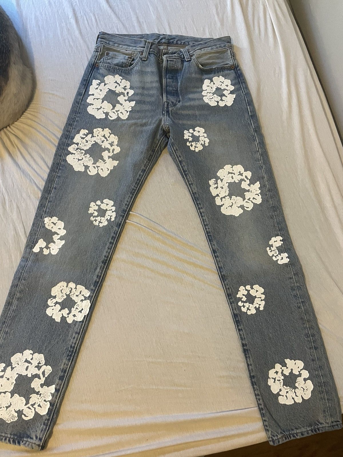 Denim Tears Denim Tear Cotton Wreath Jeans Light Wash Grailed 9610