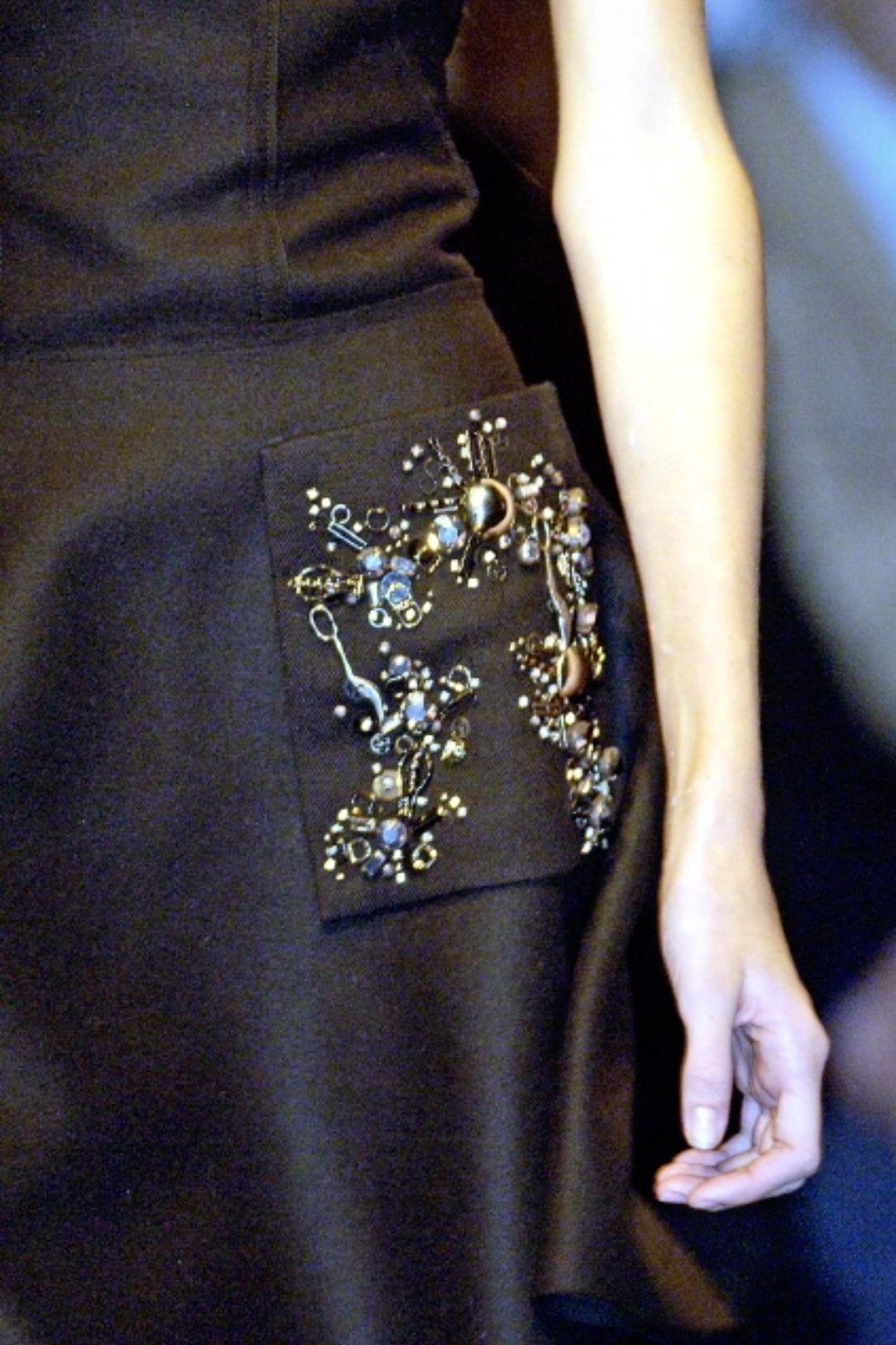 Prada PRADA FW2006 Embellished Wool Skirt Charms Vintage crystals Size 28" / US 6 / IT 42 - 1 Thumbnail
