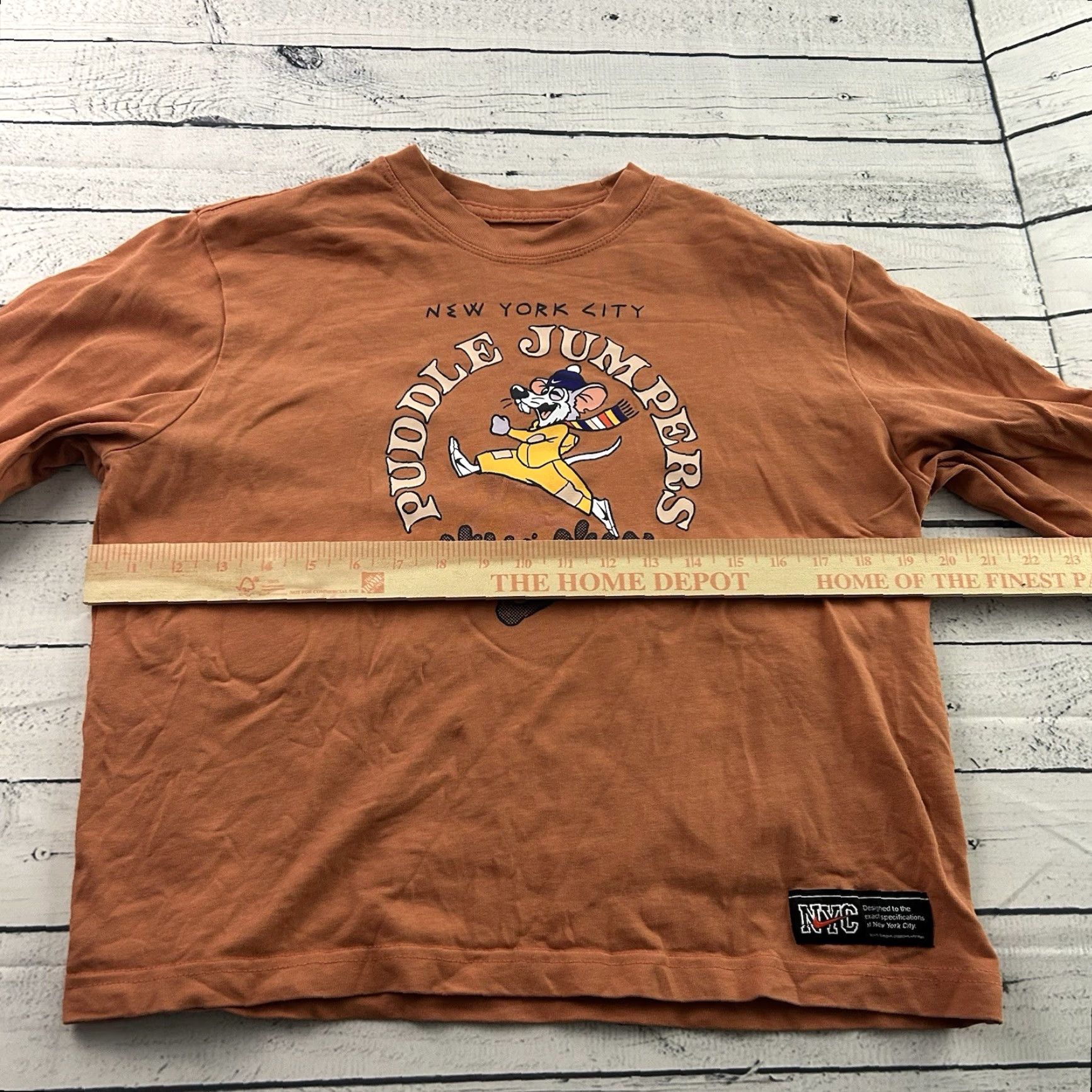Nike Nike Puddle Jumpers Long Sleeve T Shirt Women's Small Orange City Shirt Size S / US 4 / IT 40 - 5 Thumbnail