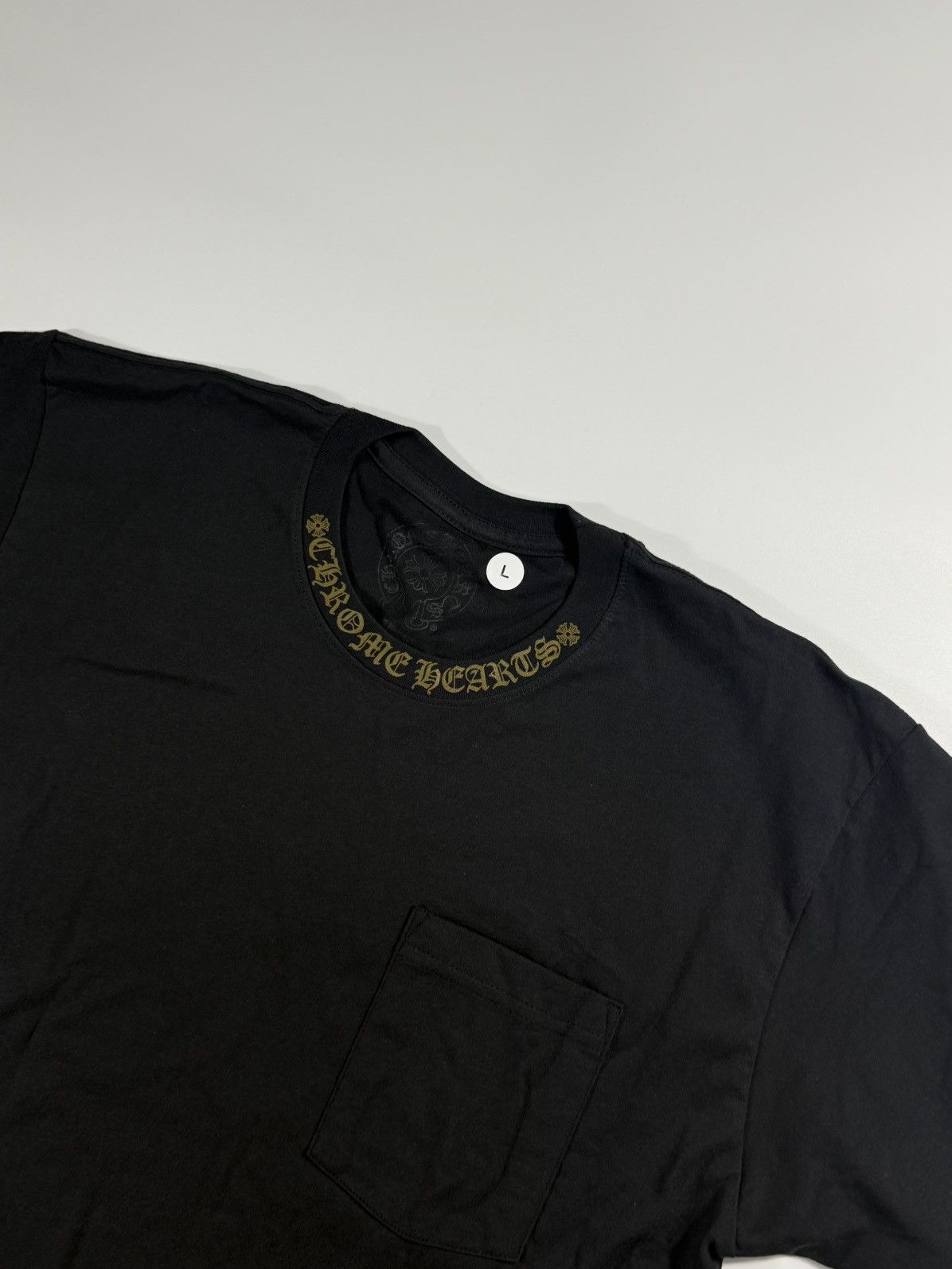 Chrome Hearts 🔥Chrome Hearts Black Gold Script Tee🔥 Size US L / EU 52-54 / 3 - 3 Thumbnail