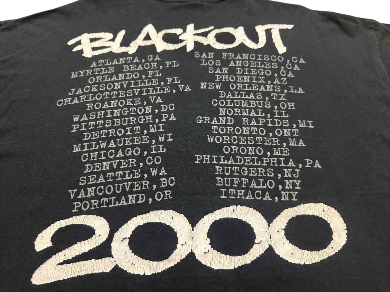 Rap Tees × Vintage × Wu-Tang Clan Vintage Y2K Methodman Redman Blackout Tour Glow In The Dark Size US XL / EU 56 / 4 - 4 Thumbnail