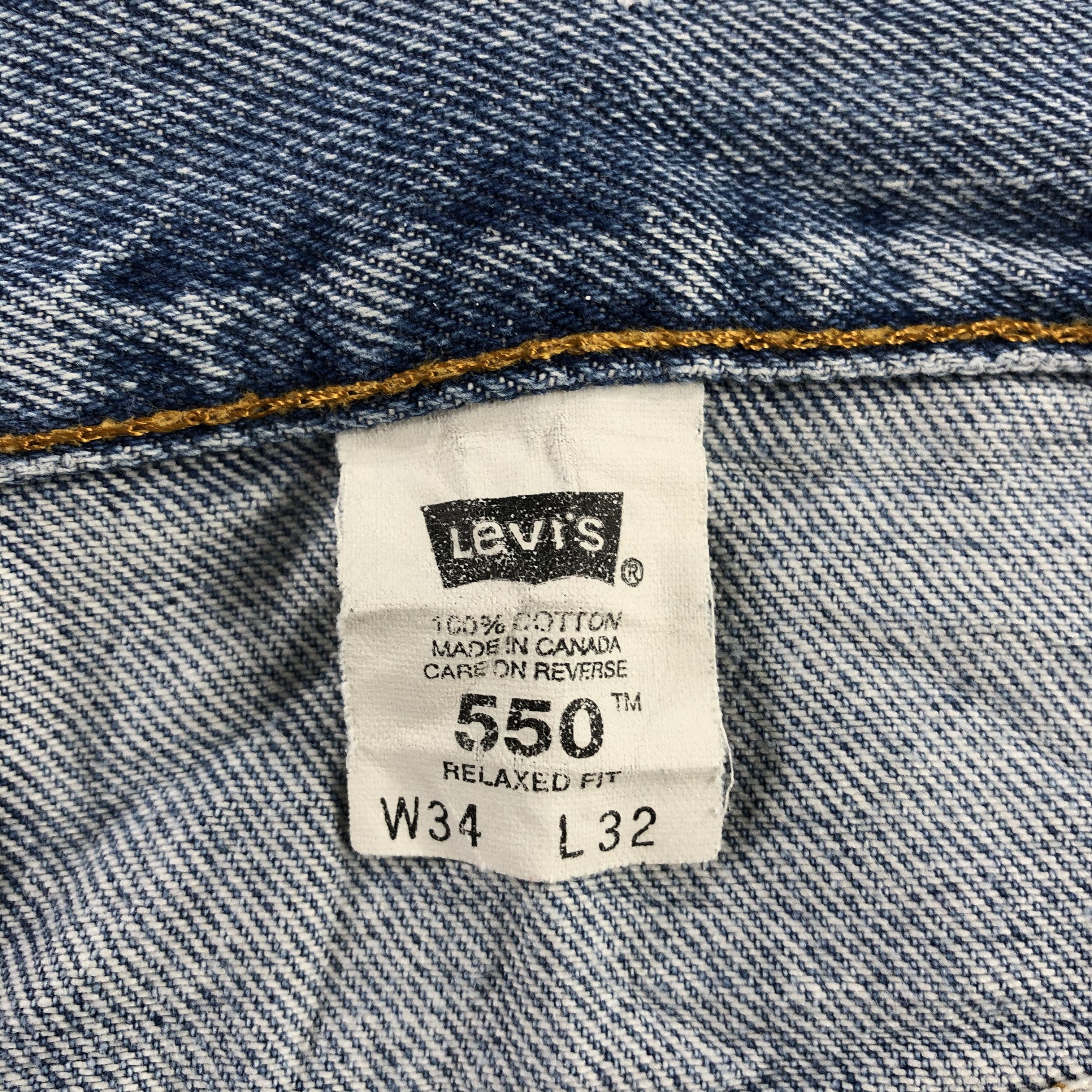 Levi's Vintage 90s Blue Wash Levis 550 Jeans-J2437 Size US 34 / EU 50 - 13 Thumbnail