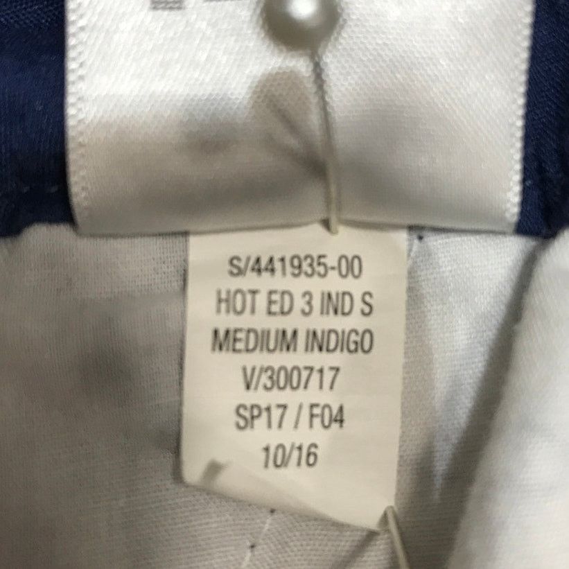 Old Navy Old Navy Dark Blue Linen Blend Mid Rise Hot Shorts 14 Size 36" / US 14 / IT 50 - 7 Thumbnail
