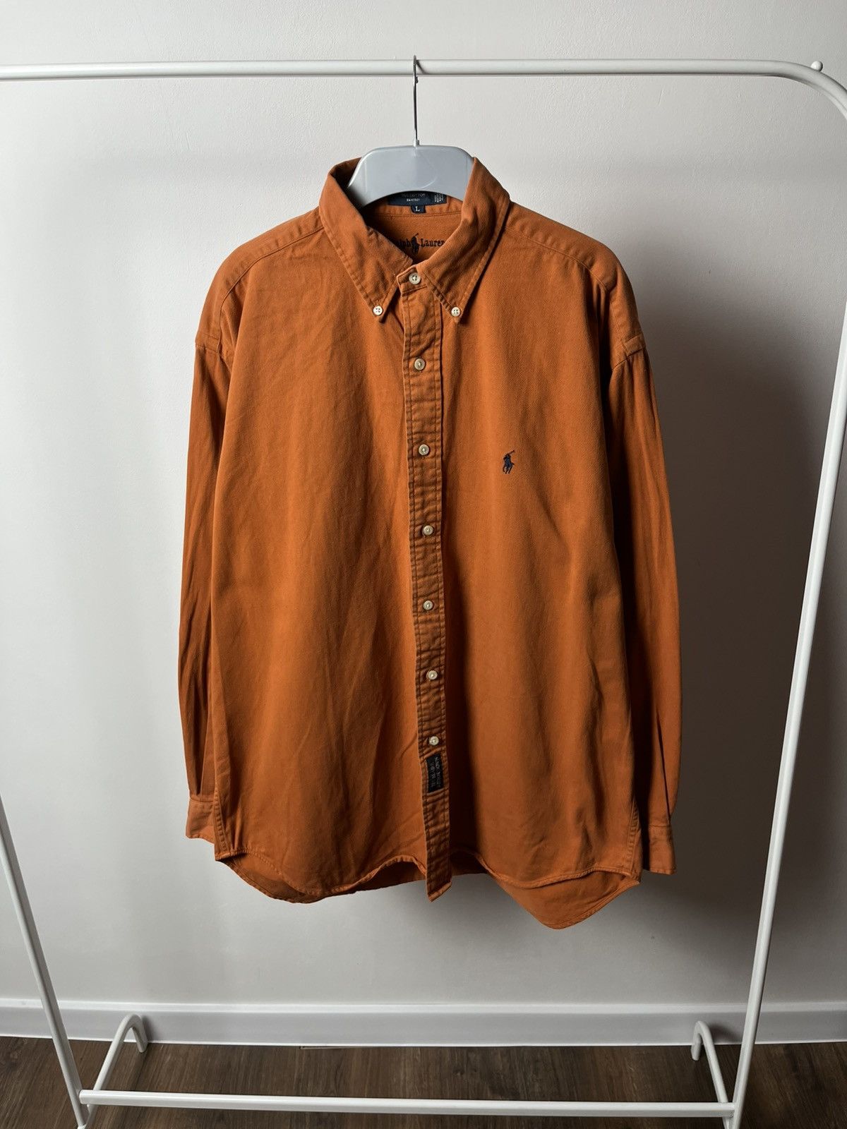 Polo Ralph Lauren × Vintage Ralph Lauren Blake Button Down Shirt Orange Cotton Size L Size US L / EU 52-54 / 3 - 3 Thumbnail