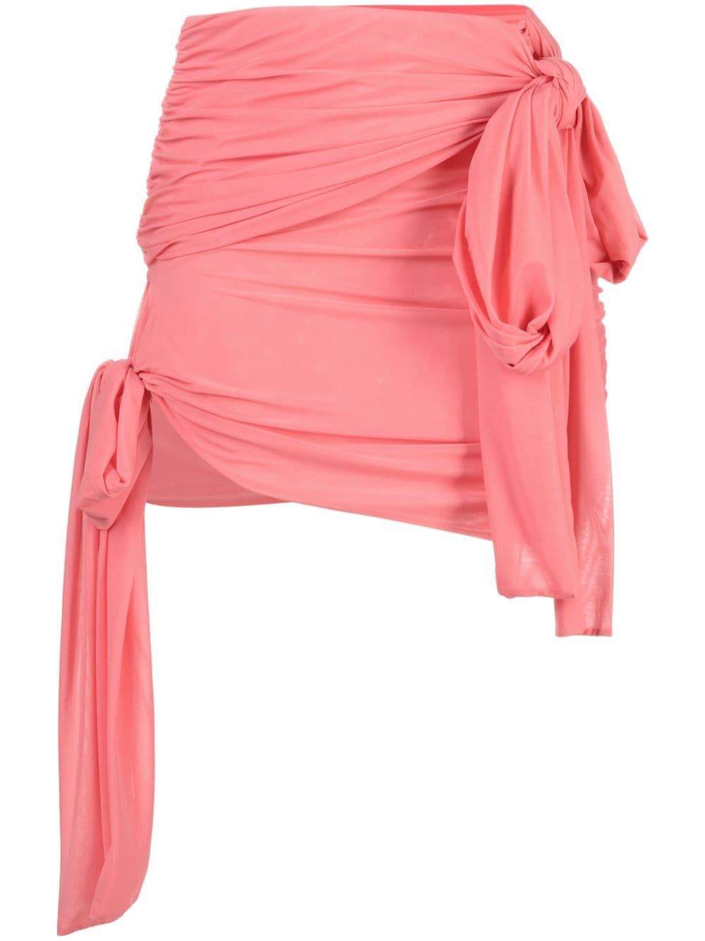 Blumarine BOW DETAIL DRAPED MINI SKIRT Size 27" / US 4 / IT 40 - 1 Thumbnail