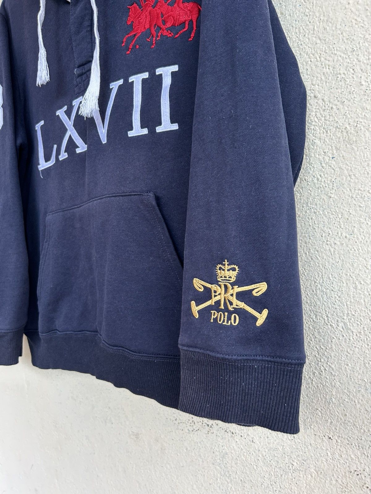 Polo Ralph Lauren × Ralph Lauren × Vintage Vintage Polo by Ralph Lauren Half Buttons Up Hoodie Size US L / EU 52-54 / 3 - 9 Thumbnail
