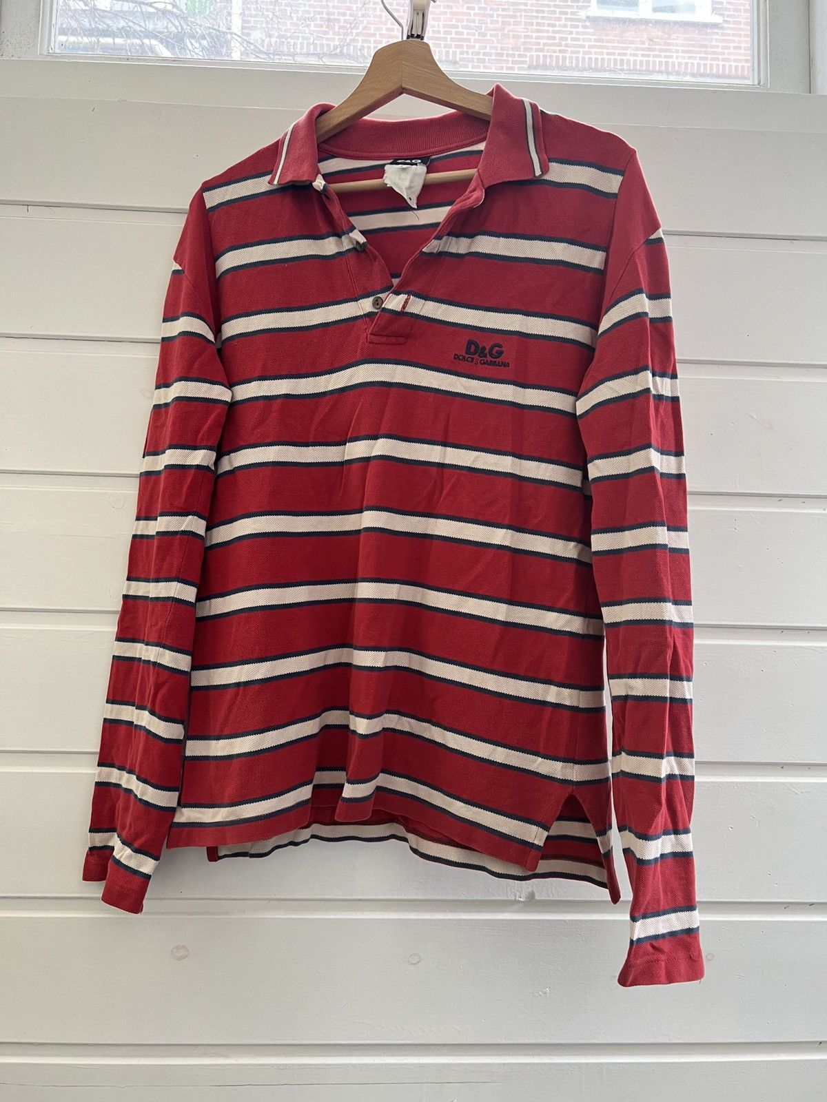 Dolce & Gabbana Vintage Dolce & Gabbana long sleeve polo Size US L / EU 52-54 / 3 - 1 Thumbnail