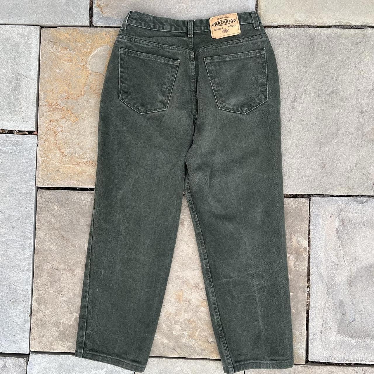 Vintage Vintage 90s Dark Green Jeans Made in USA 32x27 Size US 32 / EU 48 - 2 Thumbnail