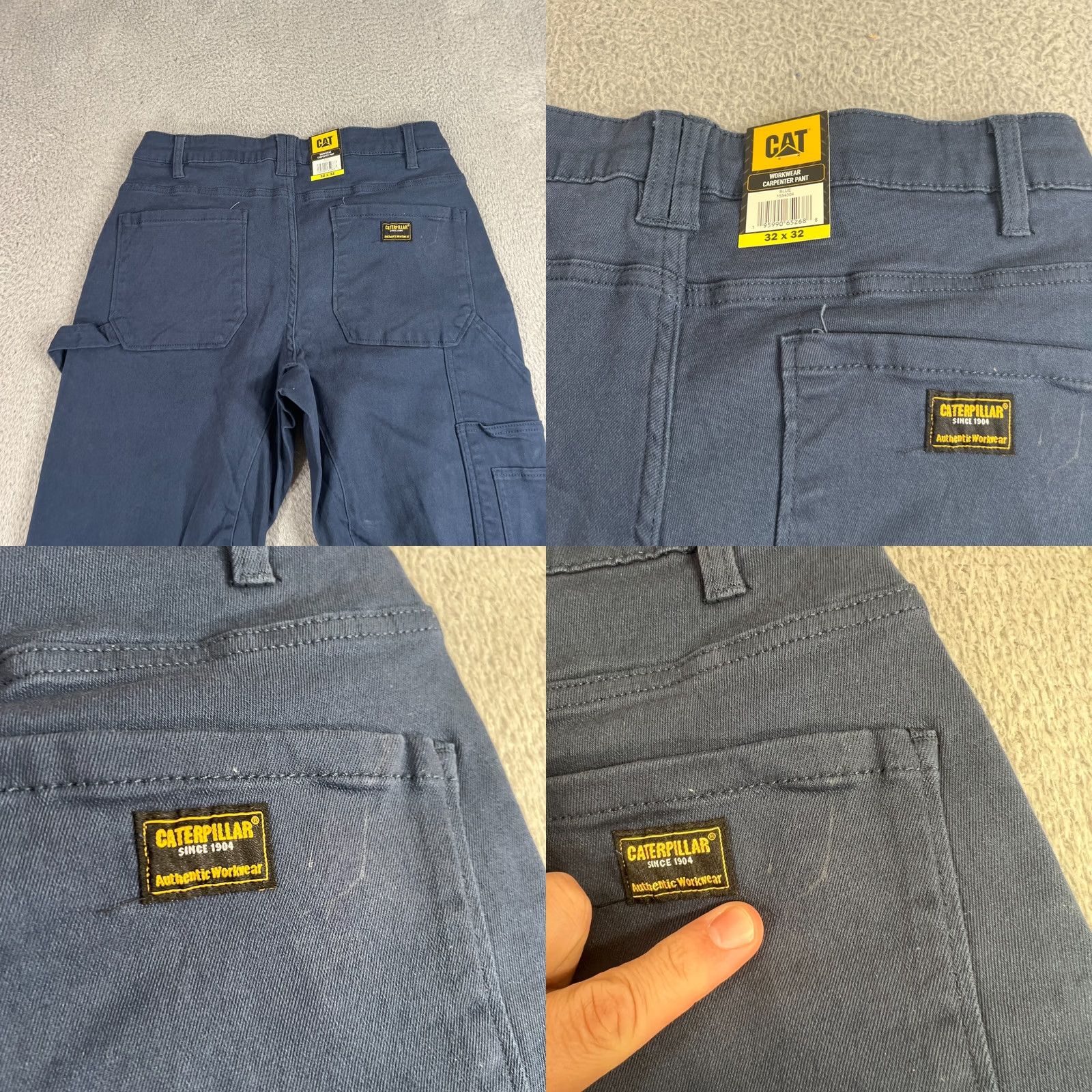 Vintage CAT Workwear Carpenter Pant Shirt? Size US 32 / EU 48 - 8 Thumbnail