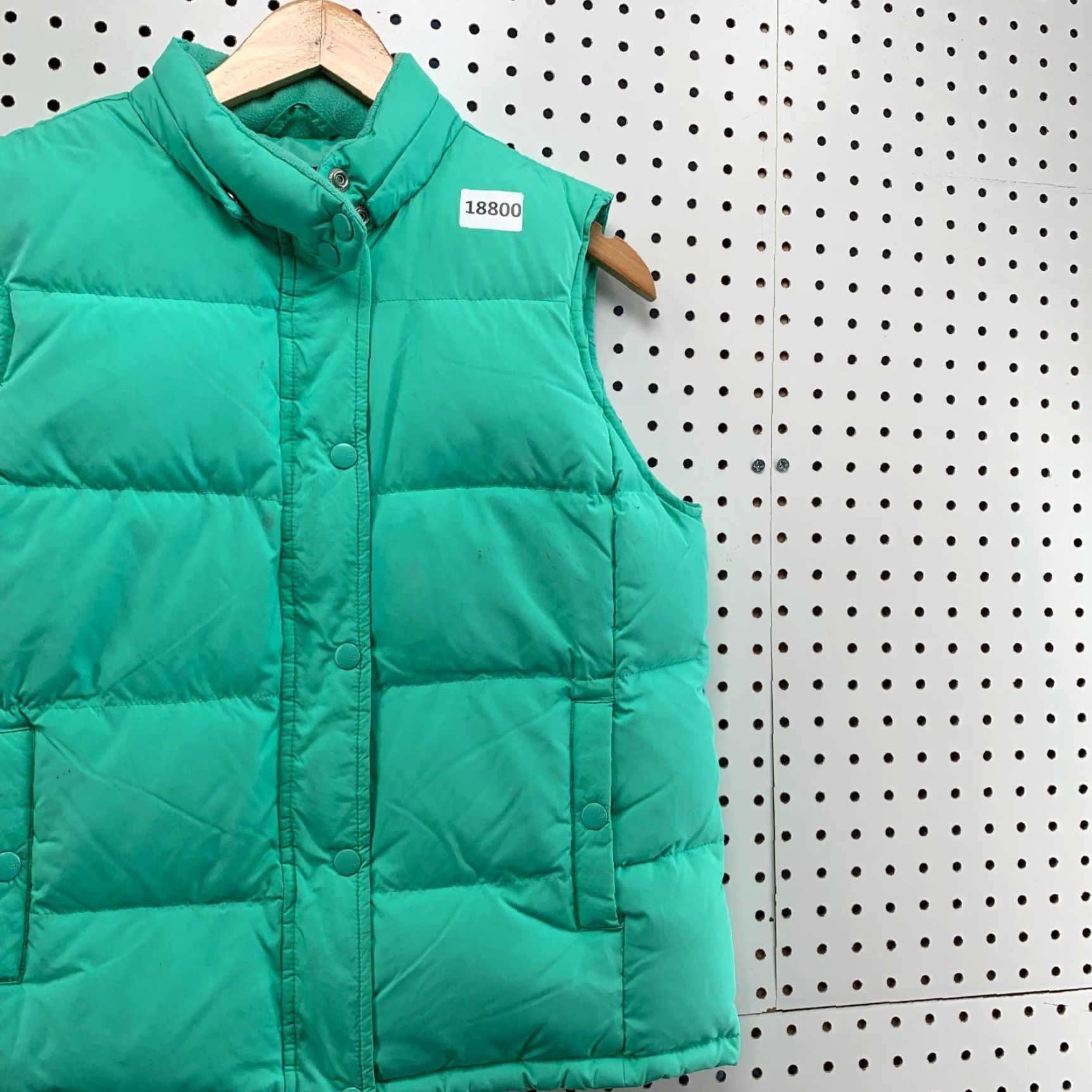 Gap VINTAGE Gap Puffer DOWN Vest Sleeveless Teal Green Womens Medium Full Zip 20X24 Size M / US 6-8 / IT 42-44 - 4 Thumbnail