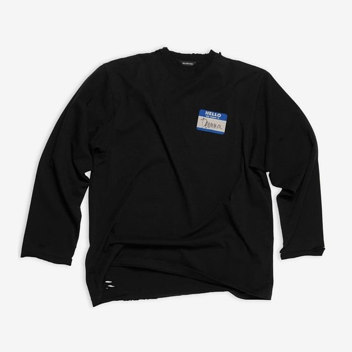 Balenciaga [S] Balenciaga hello my name is demna long sleeve | Grailed