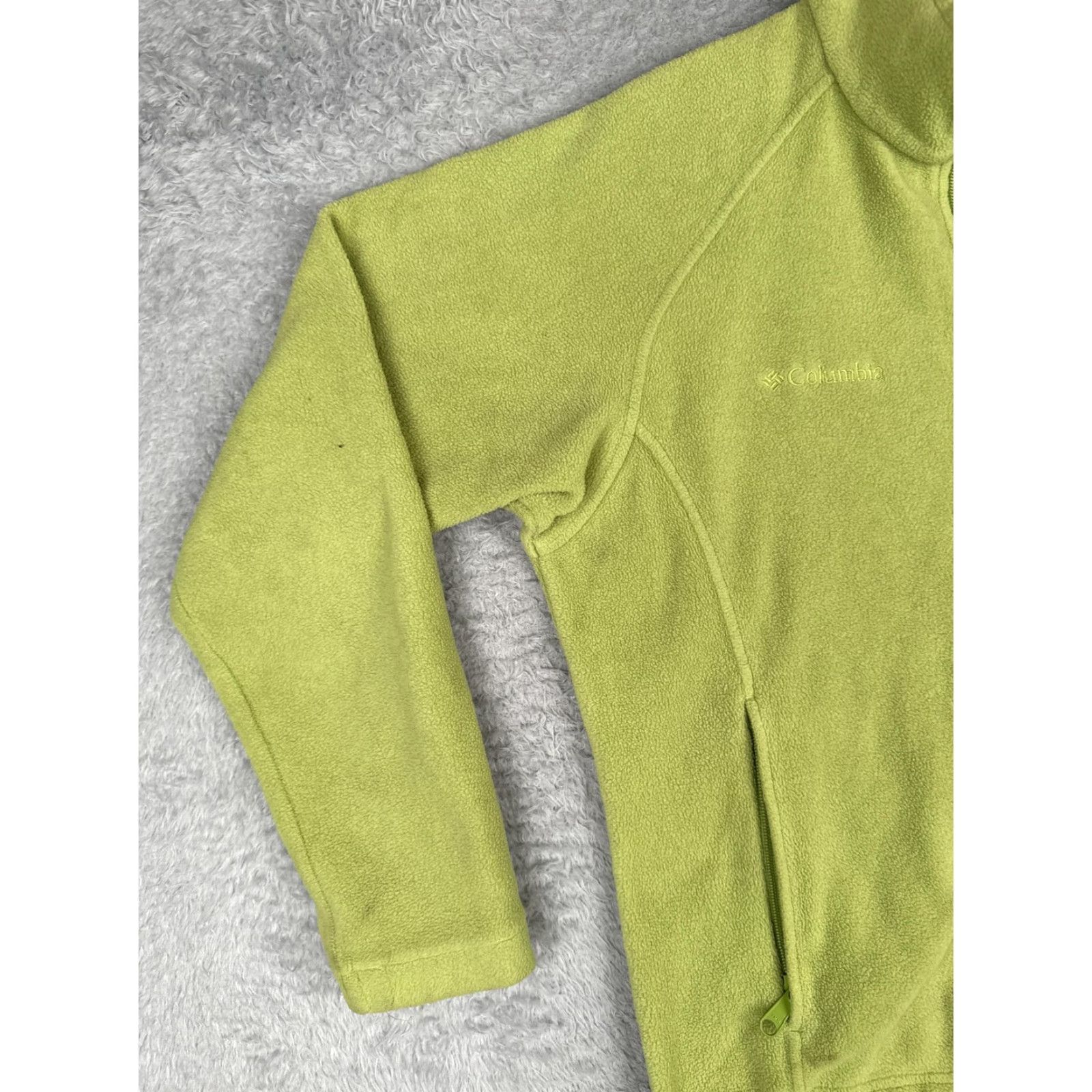Vintage Columbia Jacket Womens M Green Fleece Full Zip Pockets Outdoor Hiking Warm Size M / US 6-8 / IT 42-44 - 3 Thumbnail