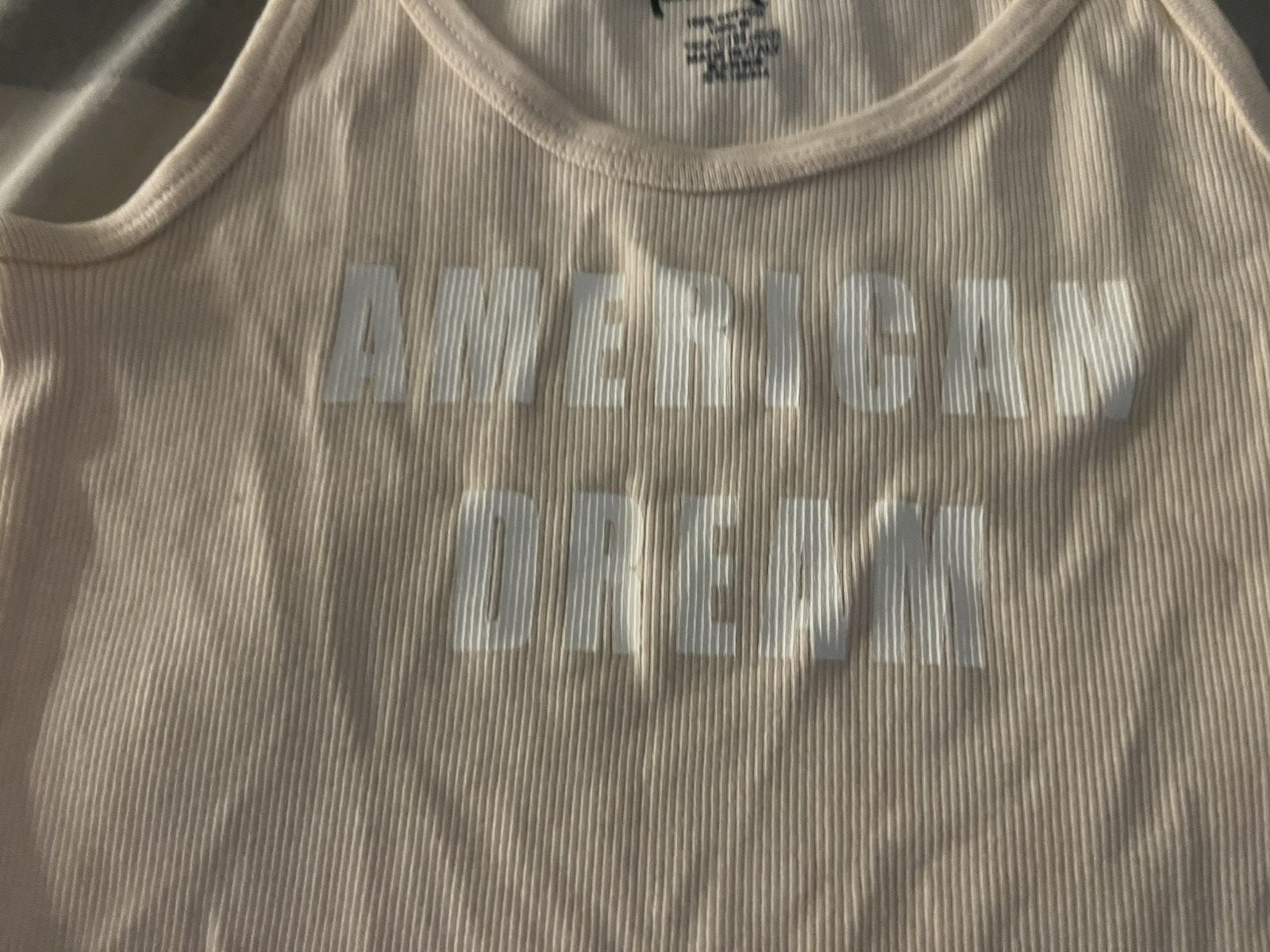 Brandy Melville × Pacsun Brandy Melville Cream “American Dream” tank top Size ONE SIZE - 3 Thumbnail