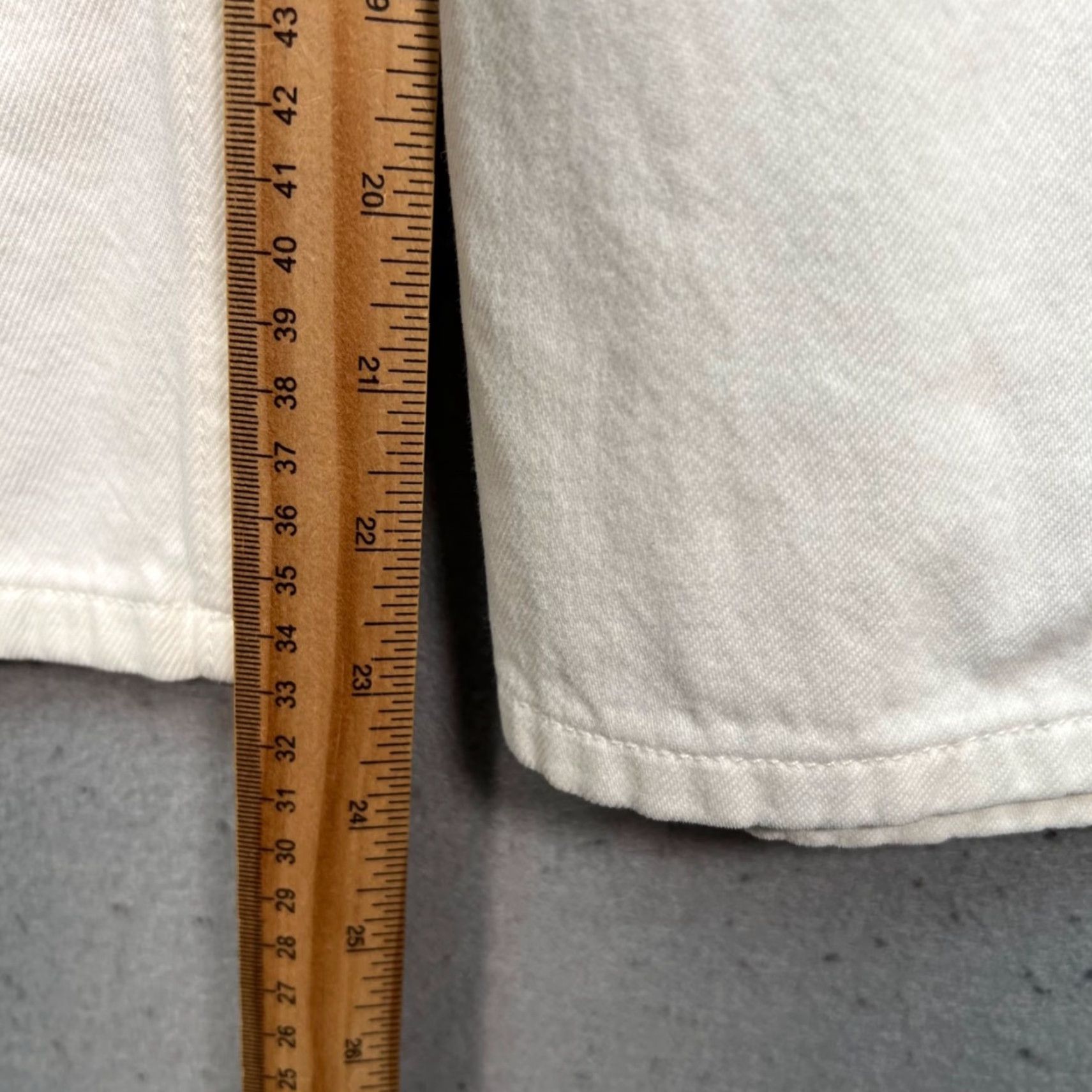 Vintage ALC Womens Size 4 White Denim Button Fly Straight Leg Relaxed Fit Pants Jeans Size 27" / US 4 / IT 40 - 7 Thumbnail