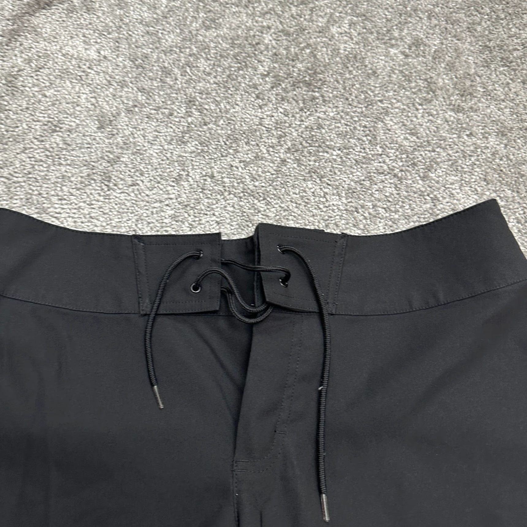 Vintage Jag Cargo Board Shorts Mens Small Black Drawstring Swimming Beach Trunks 34x9 Size US 29 - 4 Thumbnail