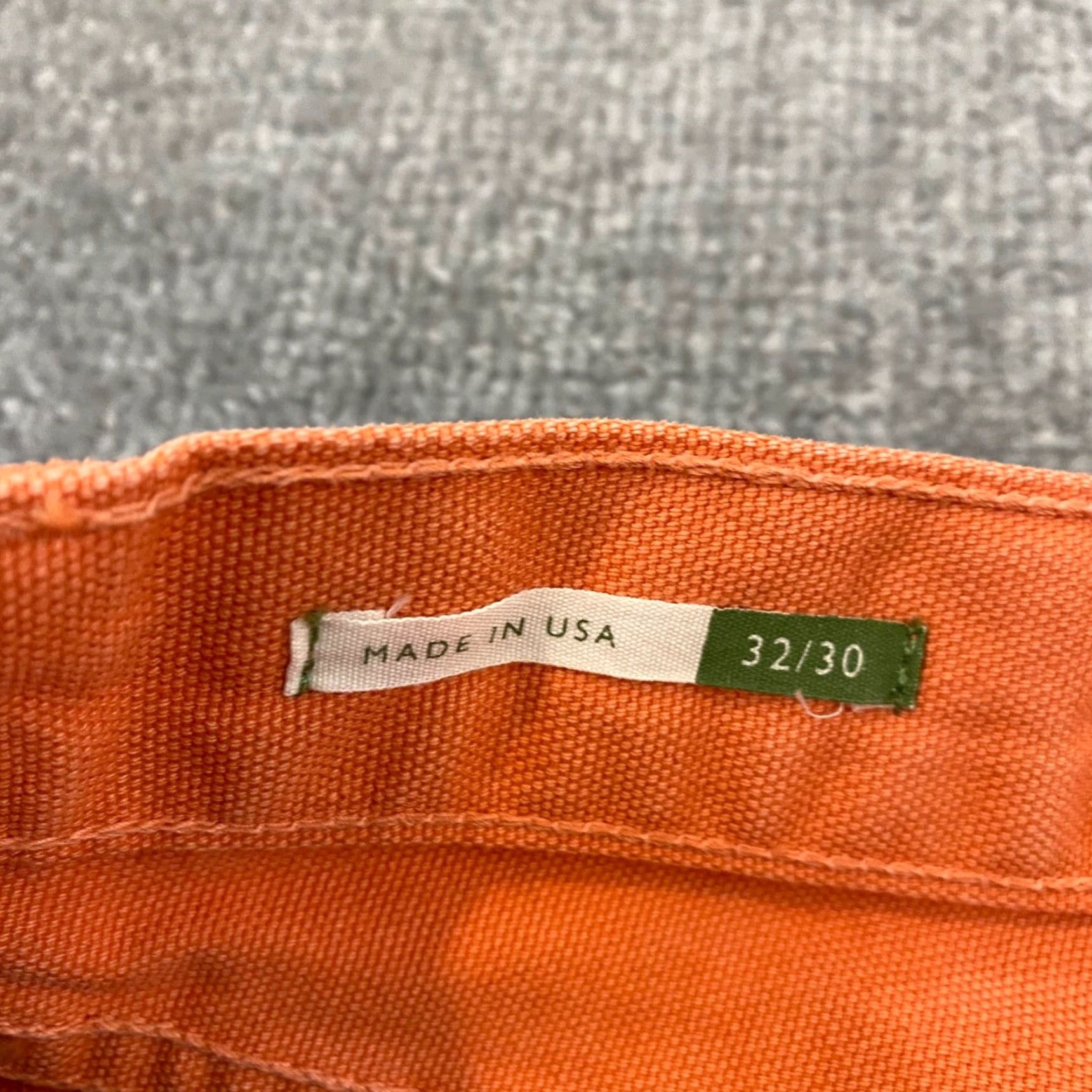 Sid Mashburn Sid Mashburn Jeans Mens 32x30 Straight Orange Button Fly Pants USA MADE 30x28.5* Denim Cotton 5-Pocket Regular Classic USA Mens Jeans Size US 32 / EU 48 - 4 Thumbnail