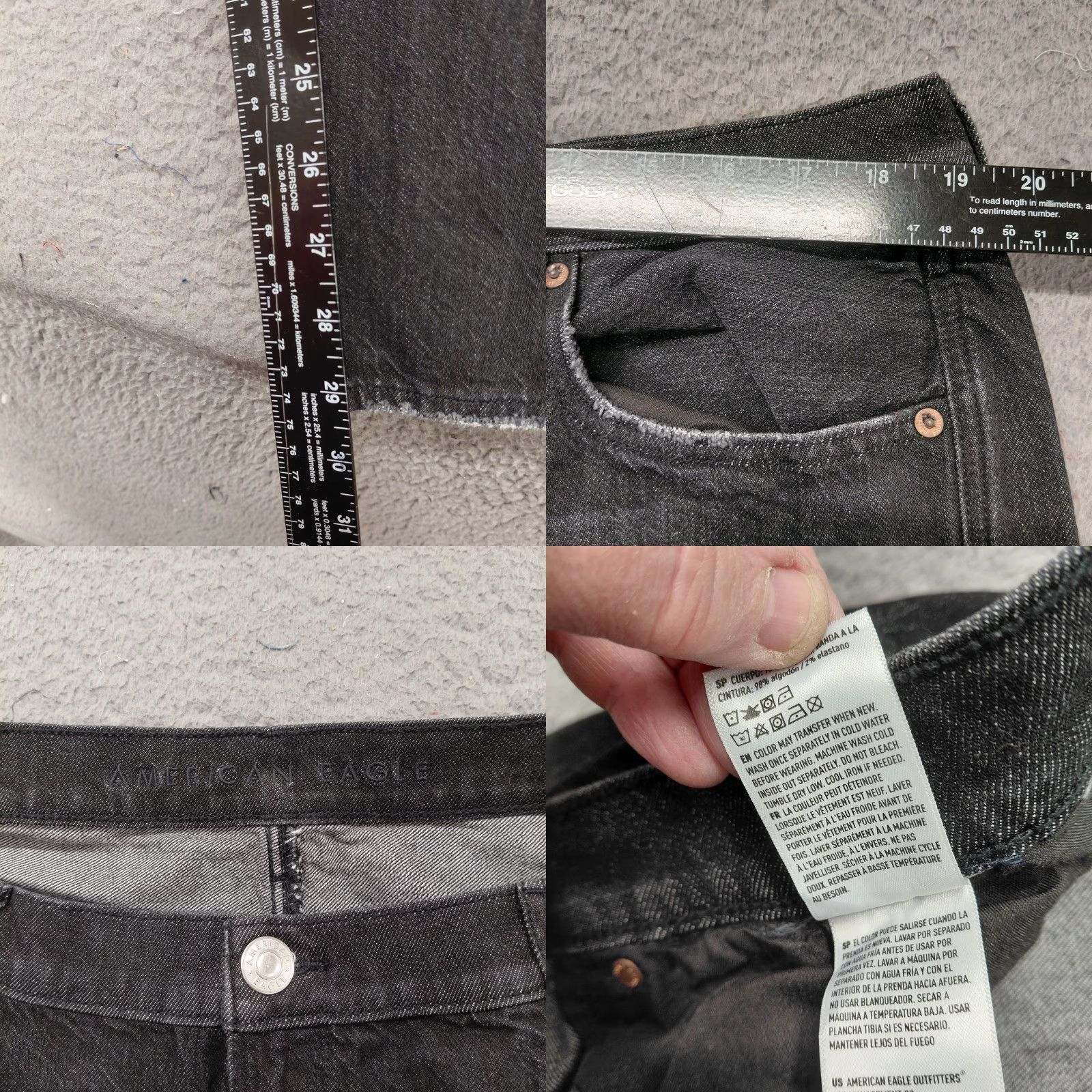 American Eagle Outfitters VINTAGE American Eagle Mom Jeans Women’s Size 20 Black Cotton Blend Stretch High Waist (Regular) Jeans Size 42" / US 20 - 8 Thumbnail
